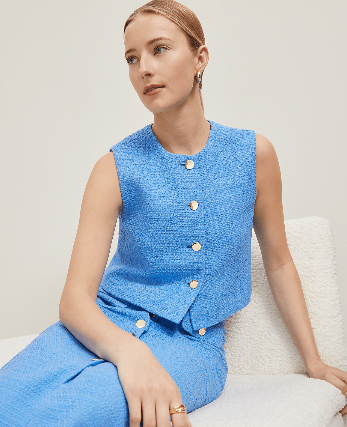 Tweed Cropped Vest