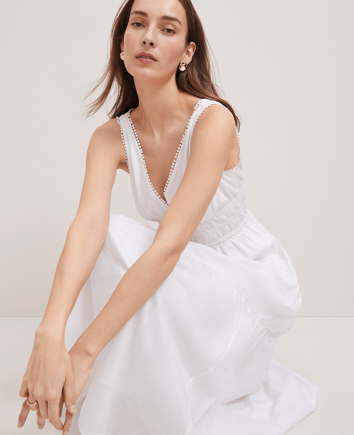V-Neck Flare Maxi Dress