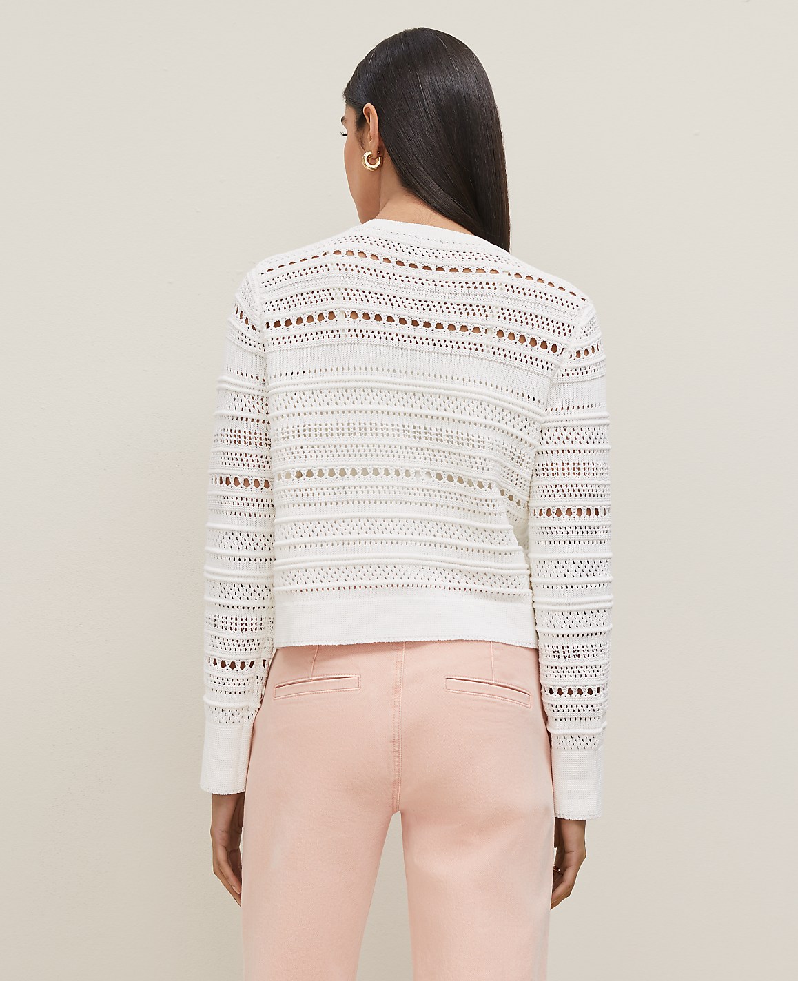 Pointelle Textured Cardigan