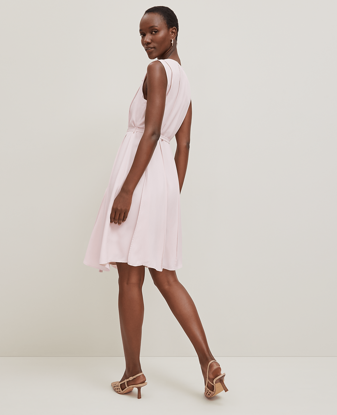 Belted Flare Dress