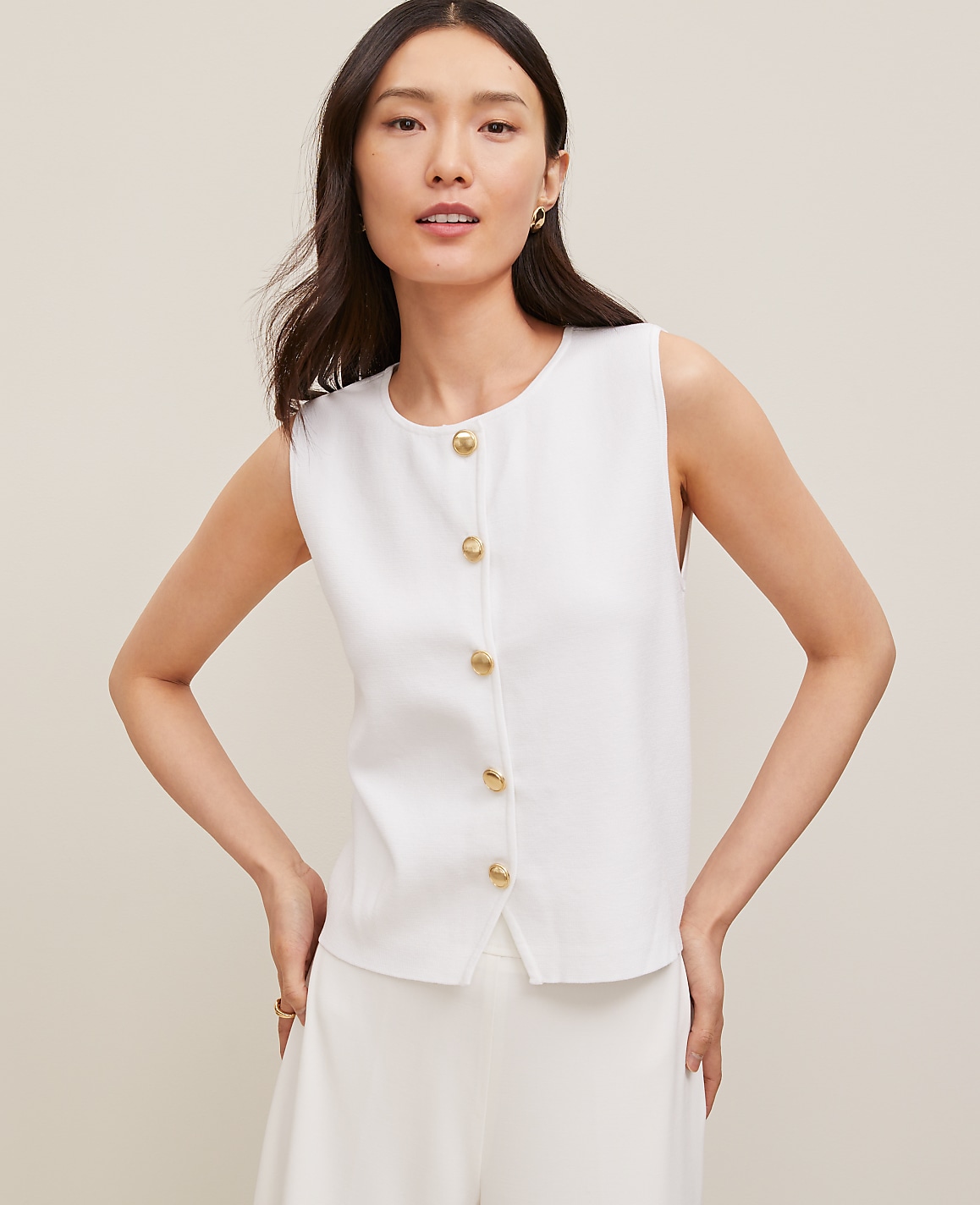 Crew Neck Sweater Vest