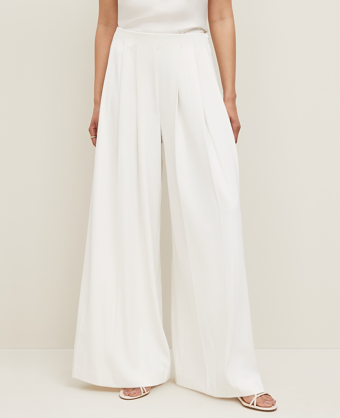 The Petite Triple Pleat Palazzo Pant
