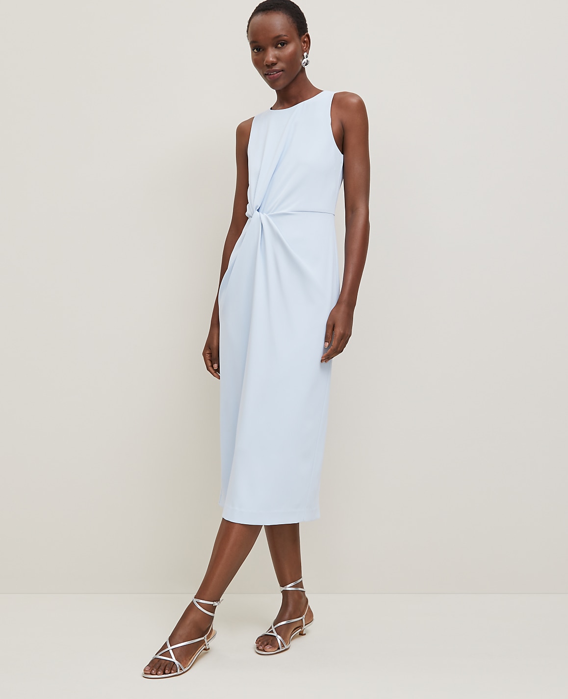 Crepe Twist Sheath Dress