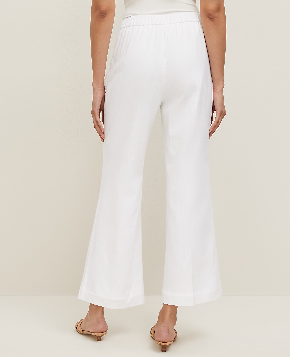 The Flare Ankle Pant in Linen Blend
