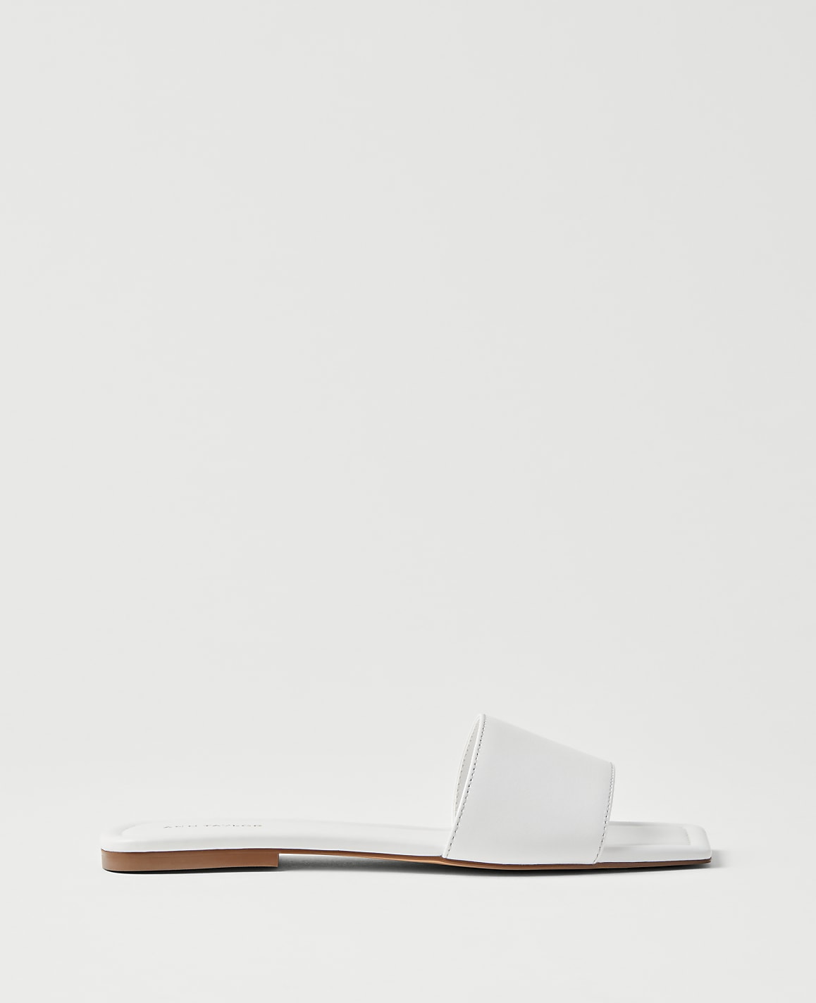 Leather Single Strap Slide Sandals