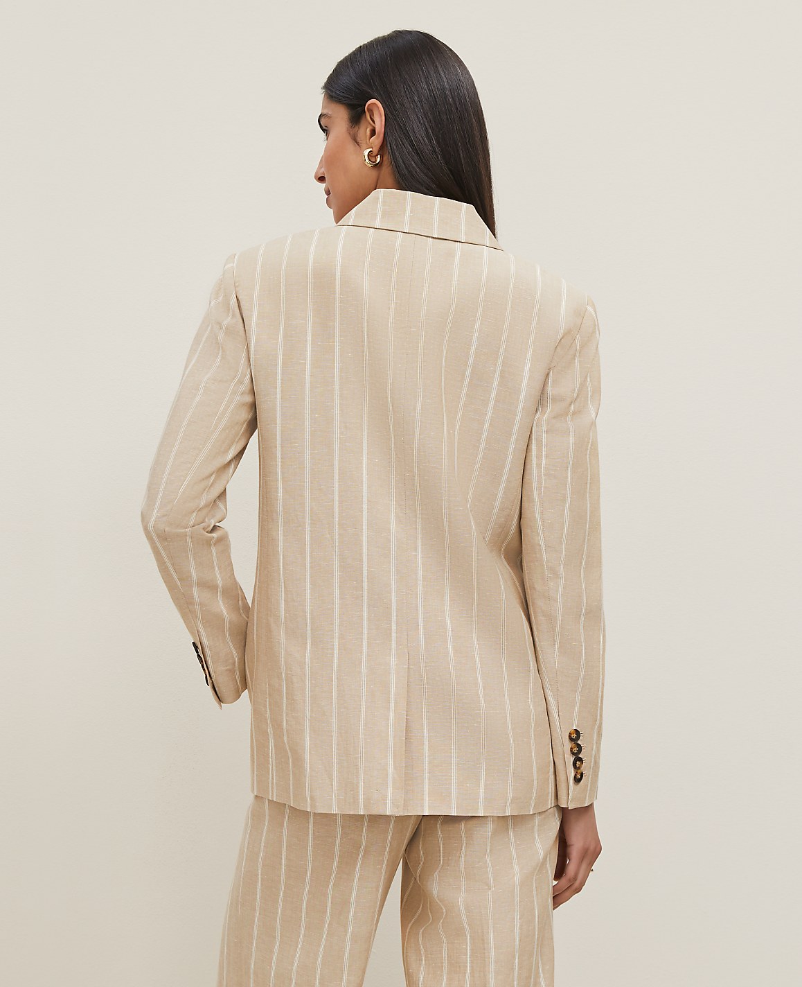 The Double Breasted Blazer in Pinstripe