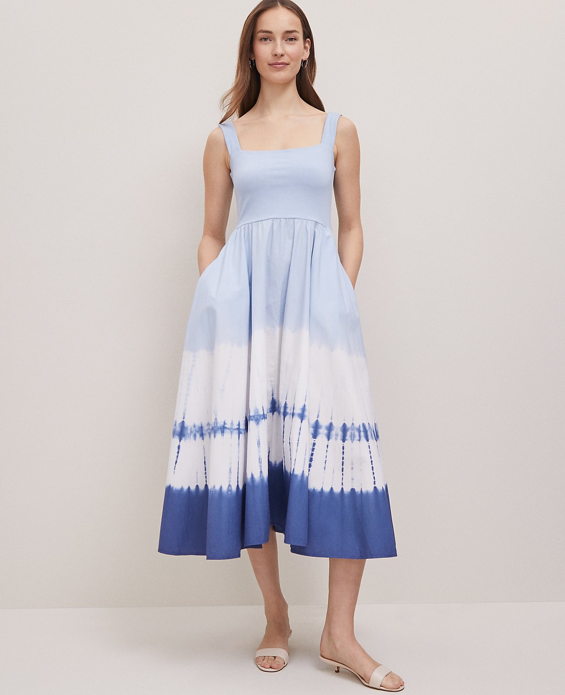 Petite Weekend Strappy Flare Midi Dress