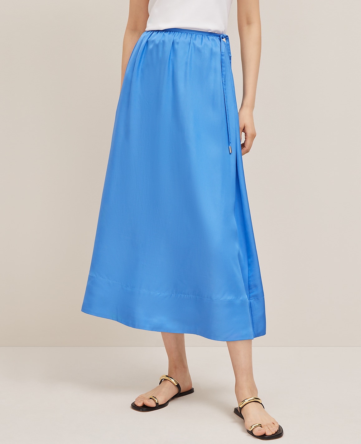 Side-Tie Midi Skirt