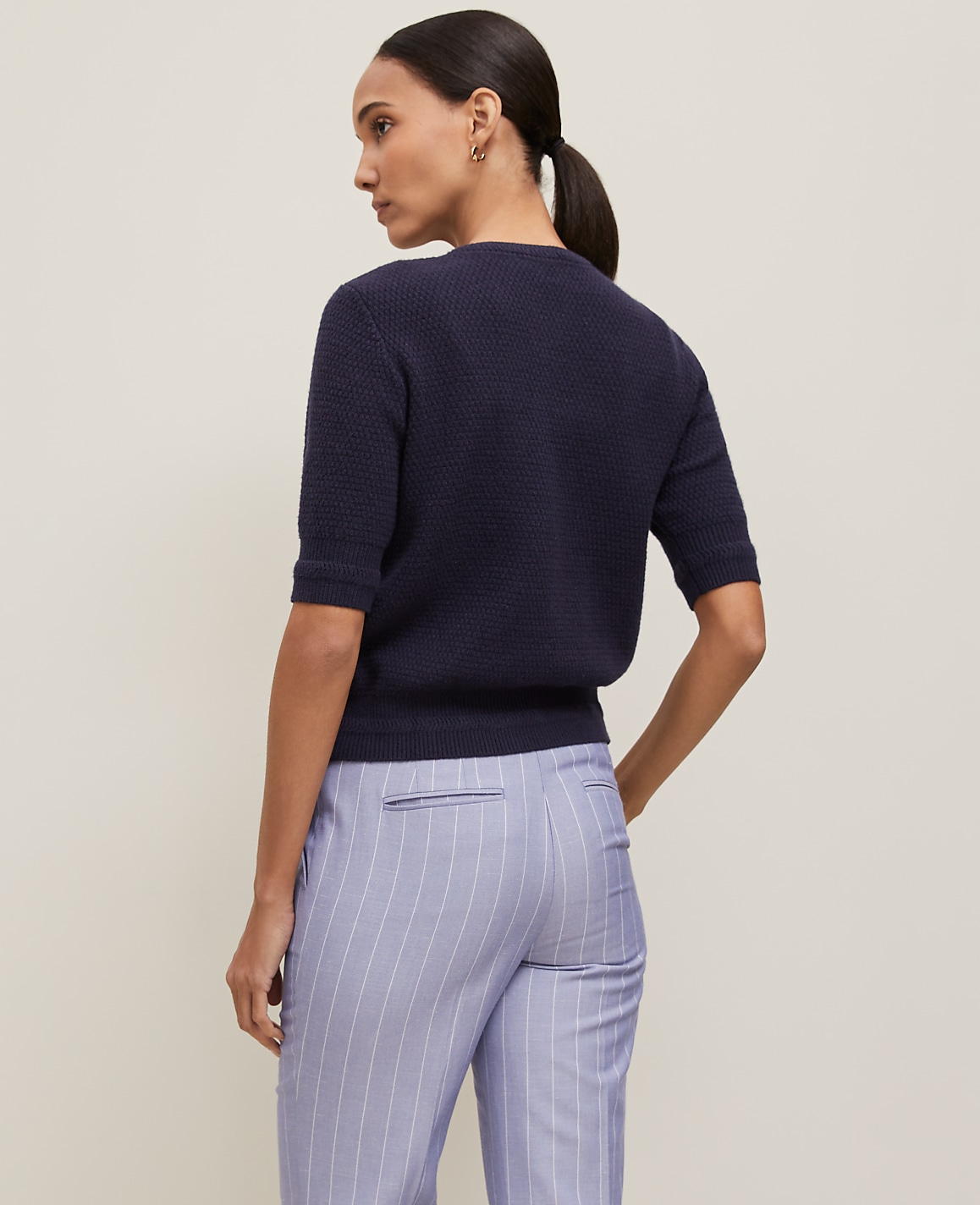 Blouson Sleeve Stitch Cardigan
