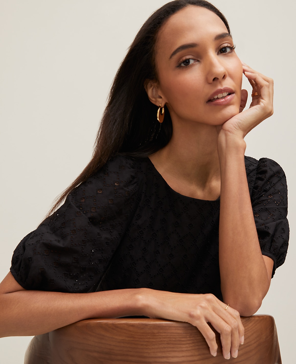 Eyelet Boatneck Popover