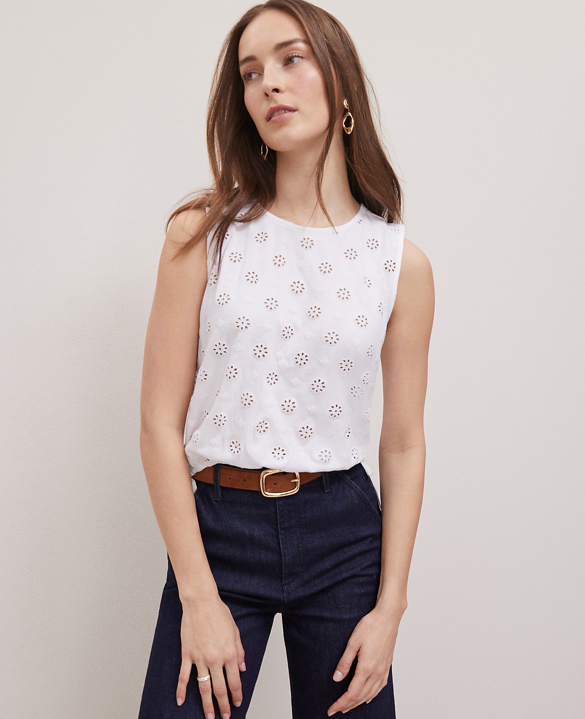 Petite Weekend Collection Bubble Hem Top
