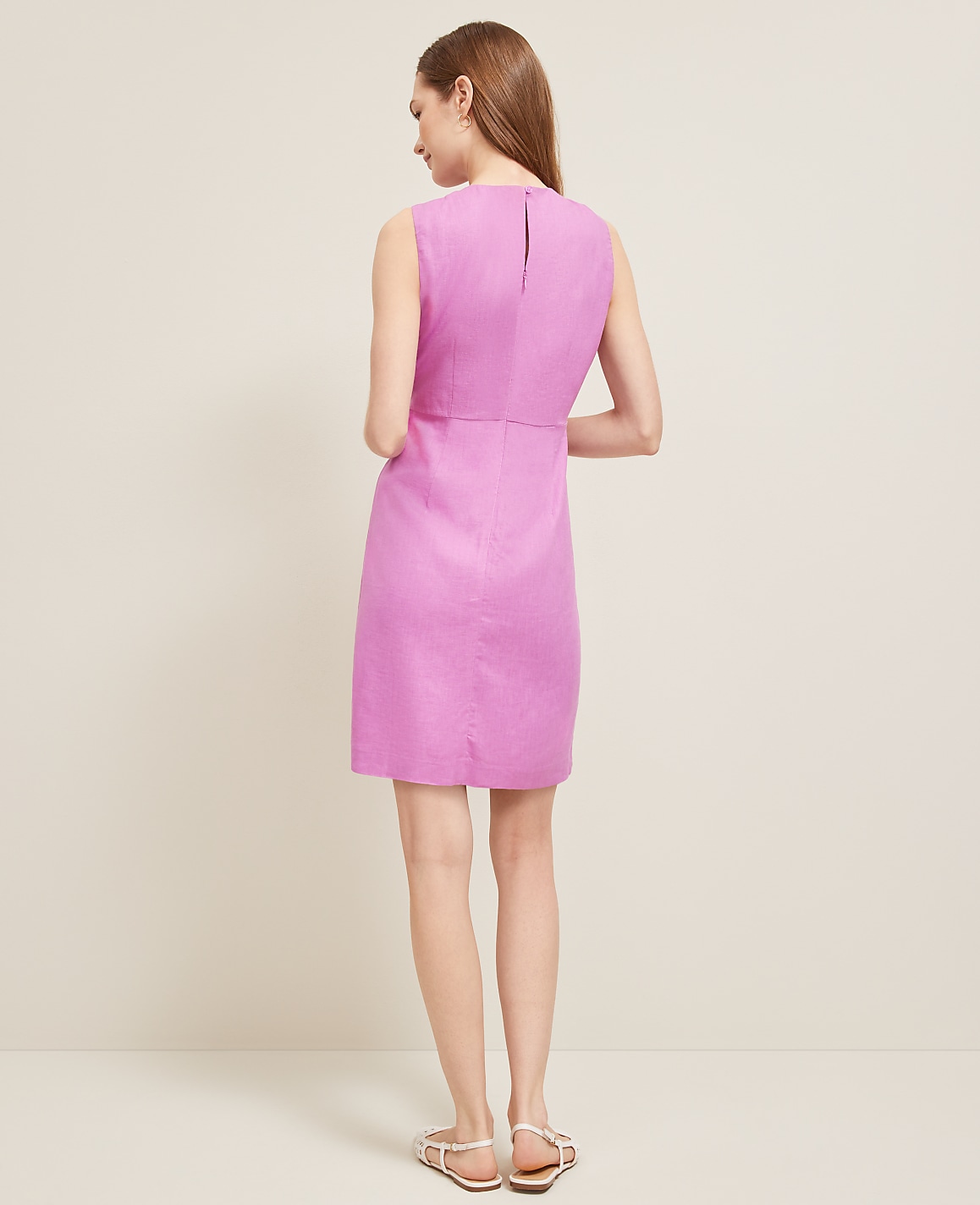 Petite Linen Blend Shift Dress