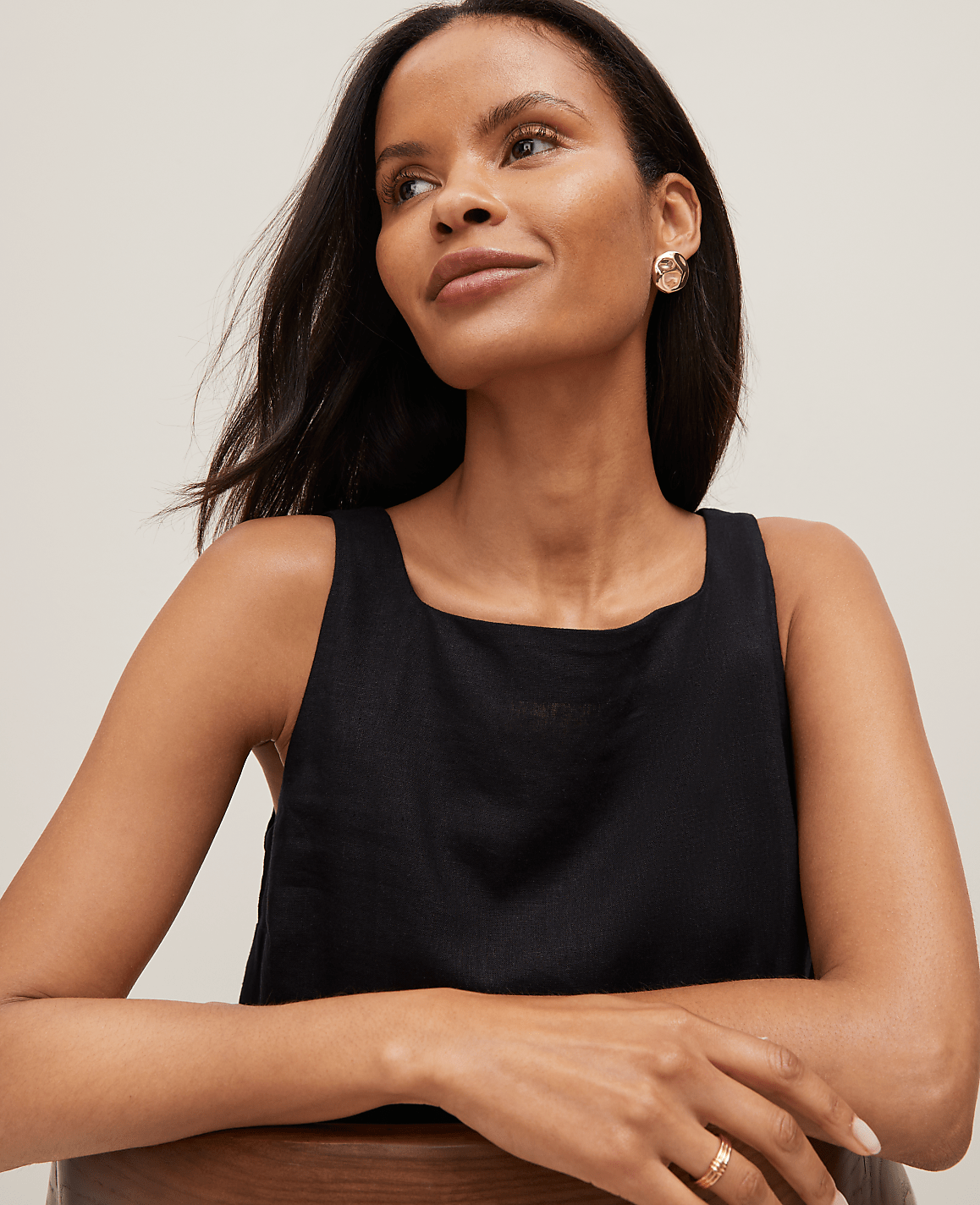 Linen Blend Tank Top