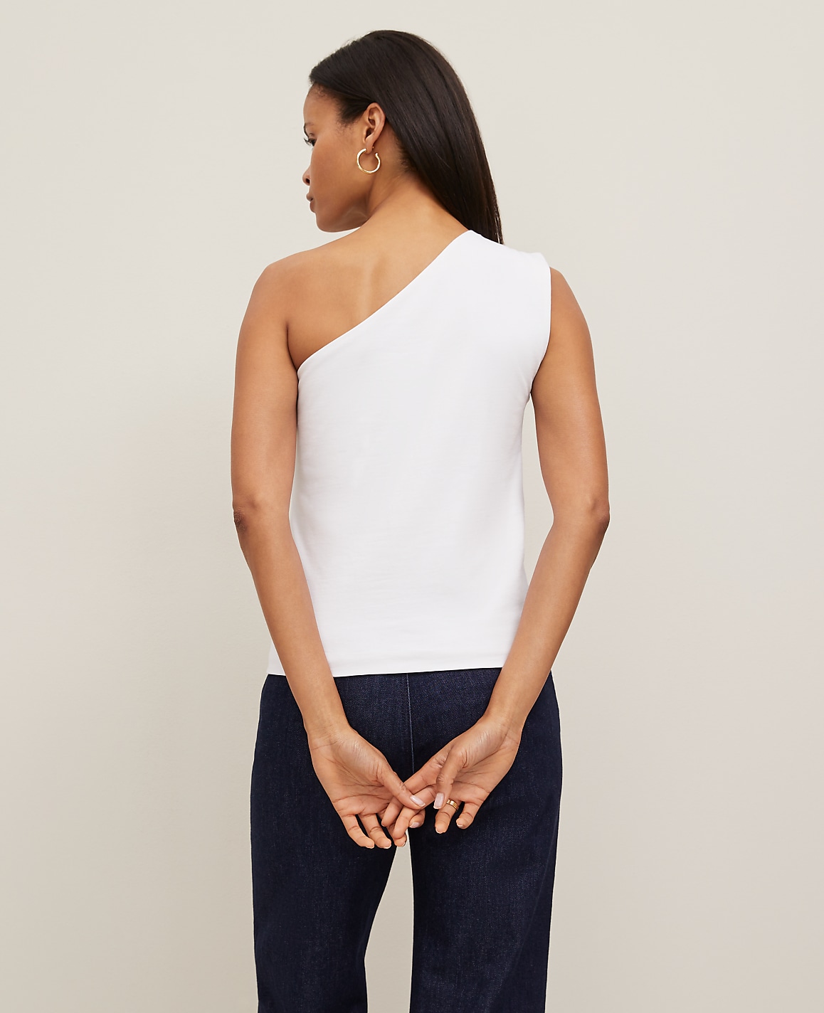 Ruched One-Shoulder Top