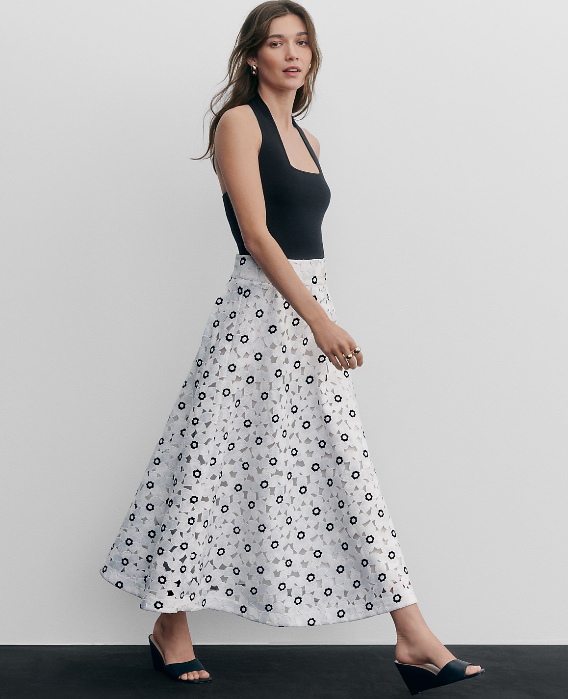 Floral Lace Full Skirt