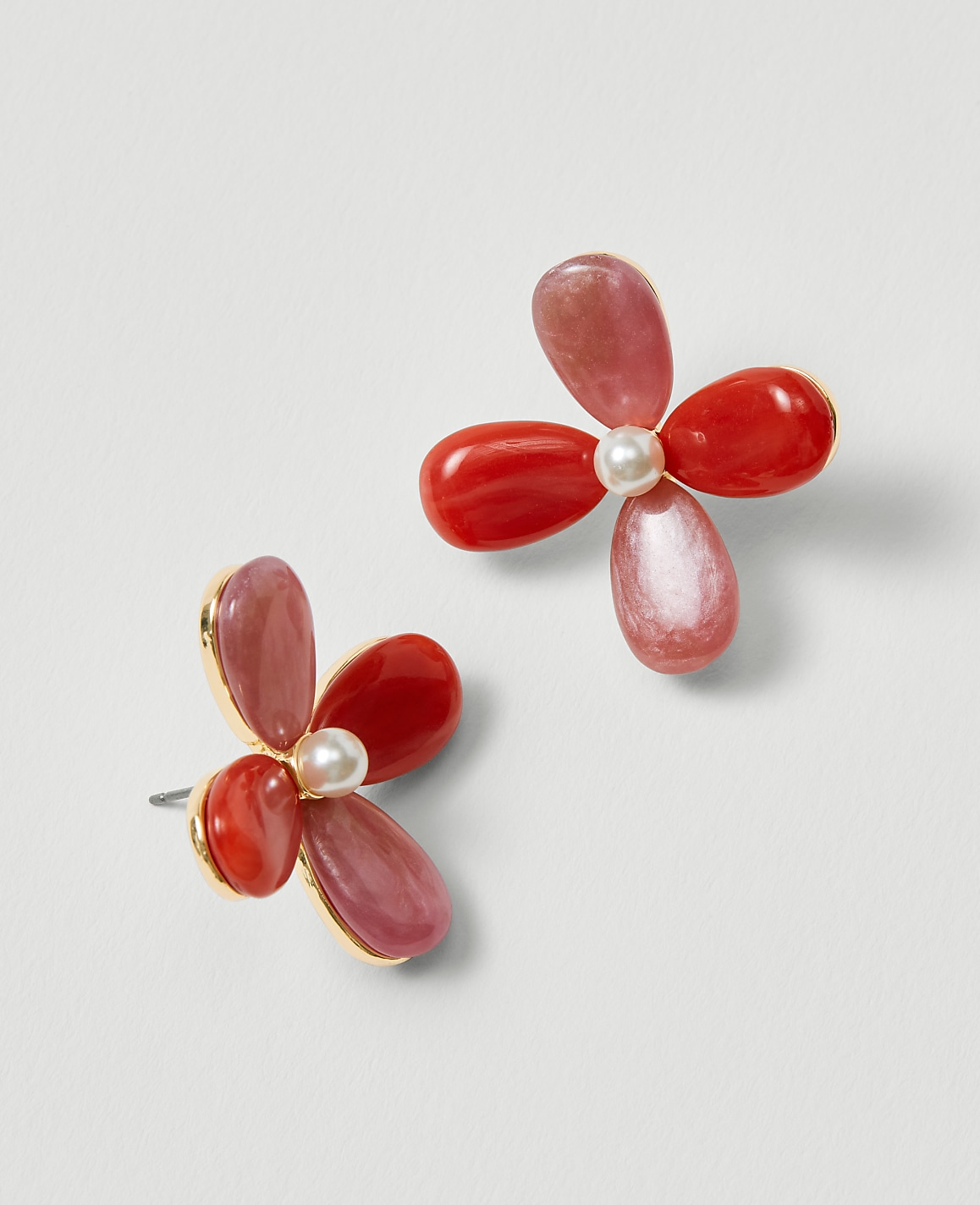 Acetate Flower Stud Earrings