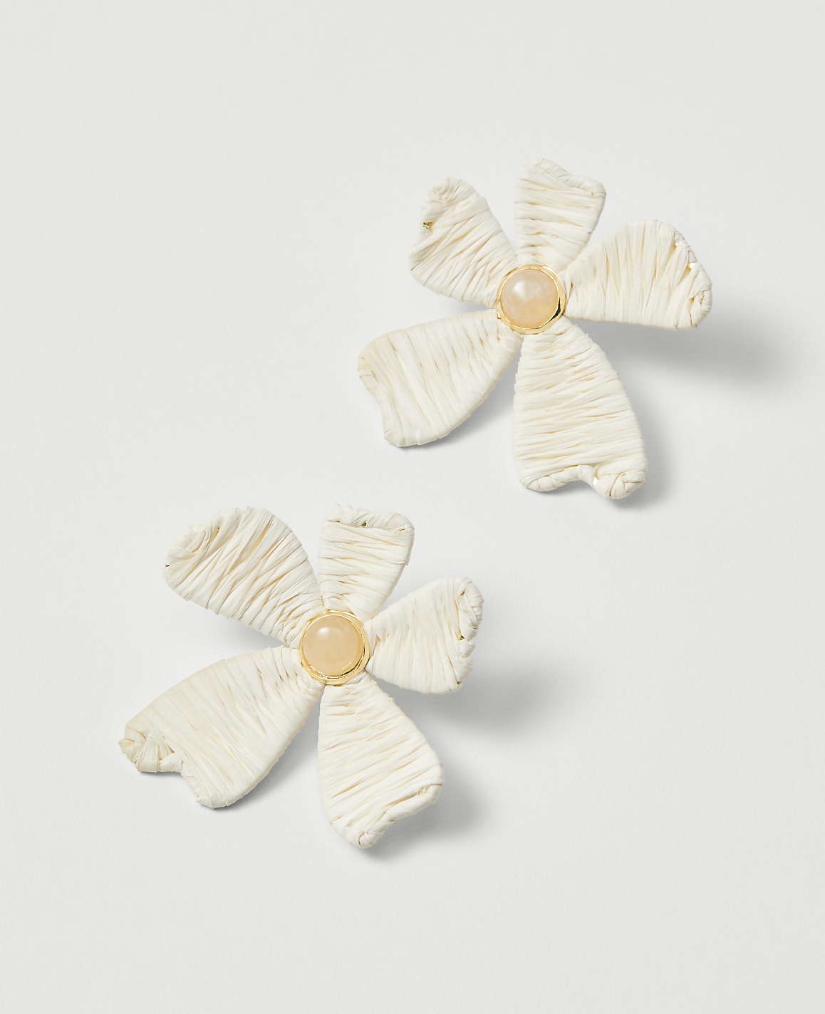 Raffia Flower Stud Earrings