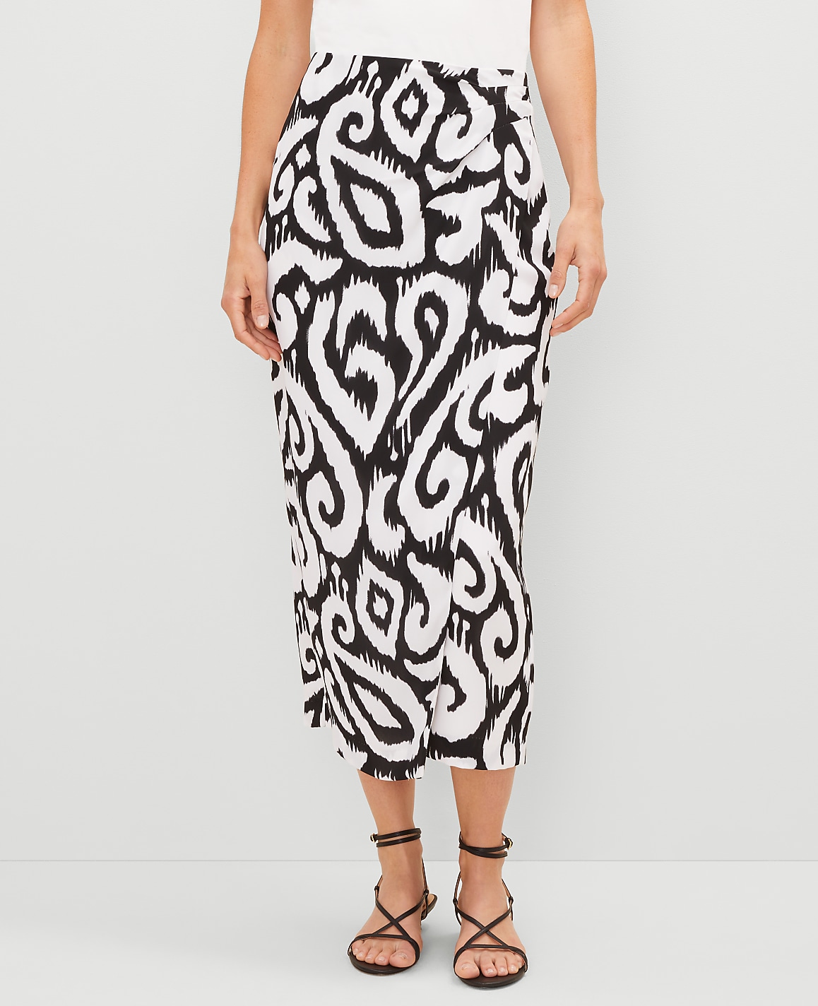 Petite Ikat Sarong Pencil Skirt
