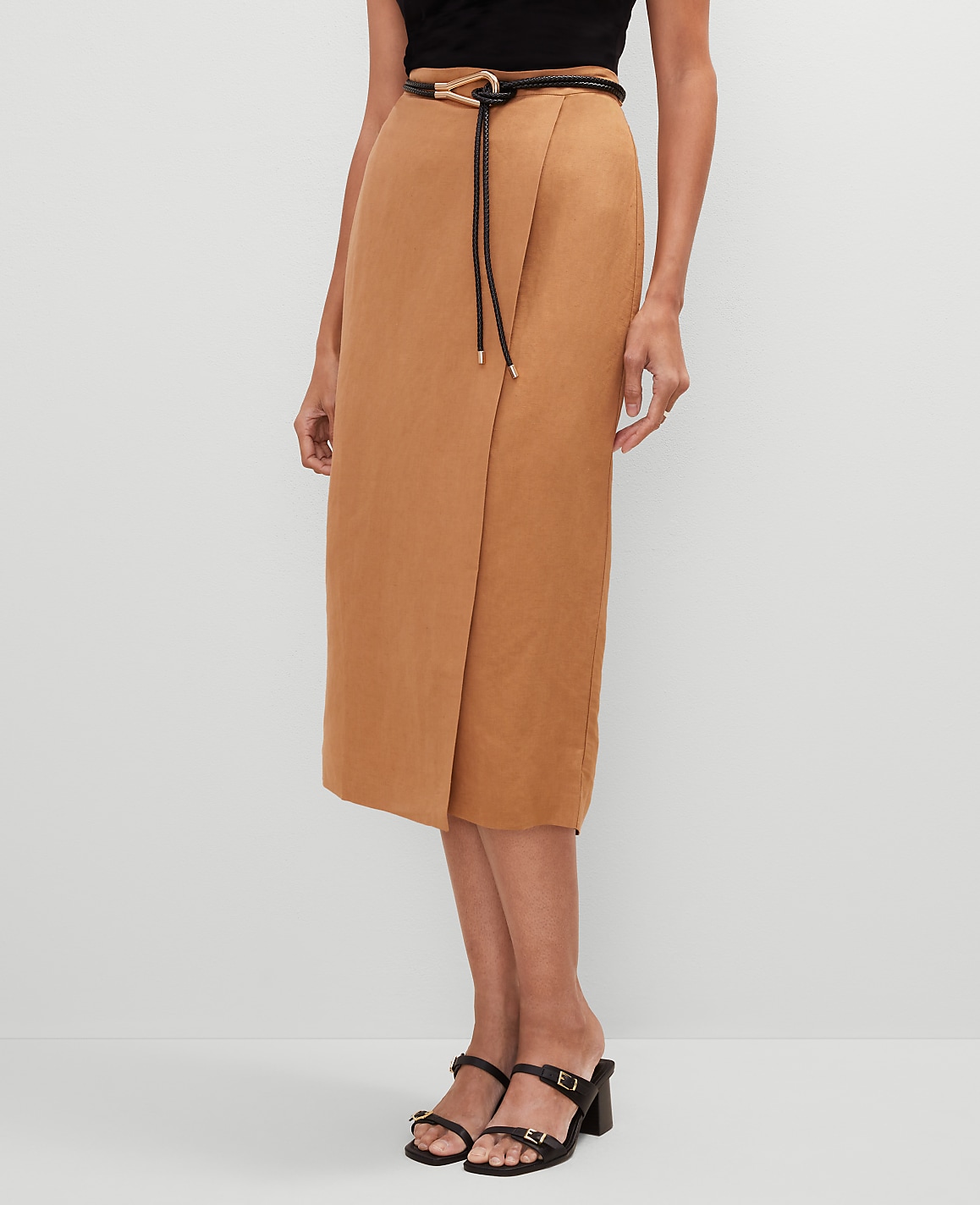 Belted Wrap Skirt