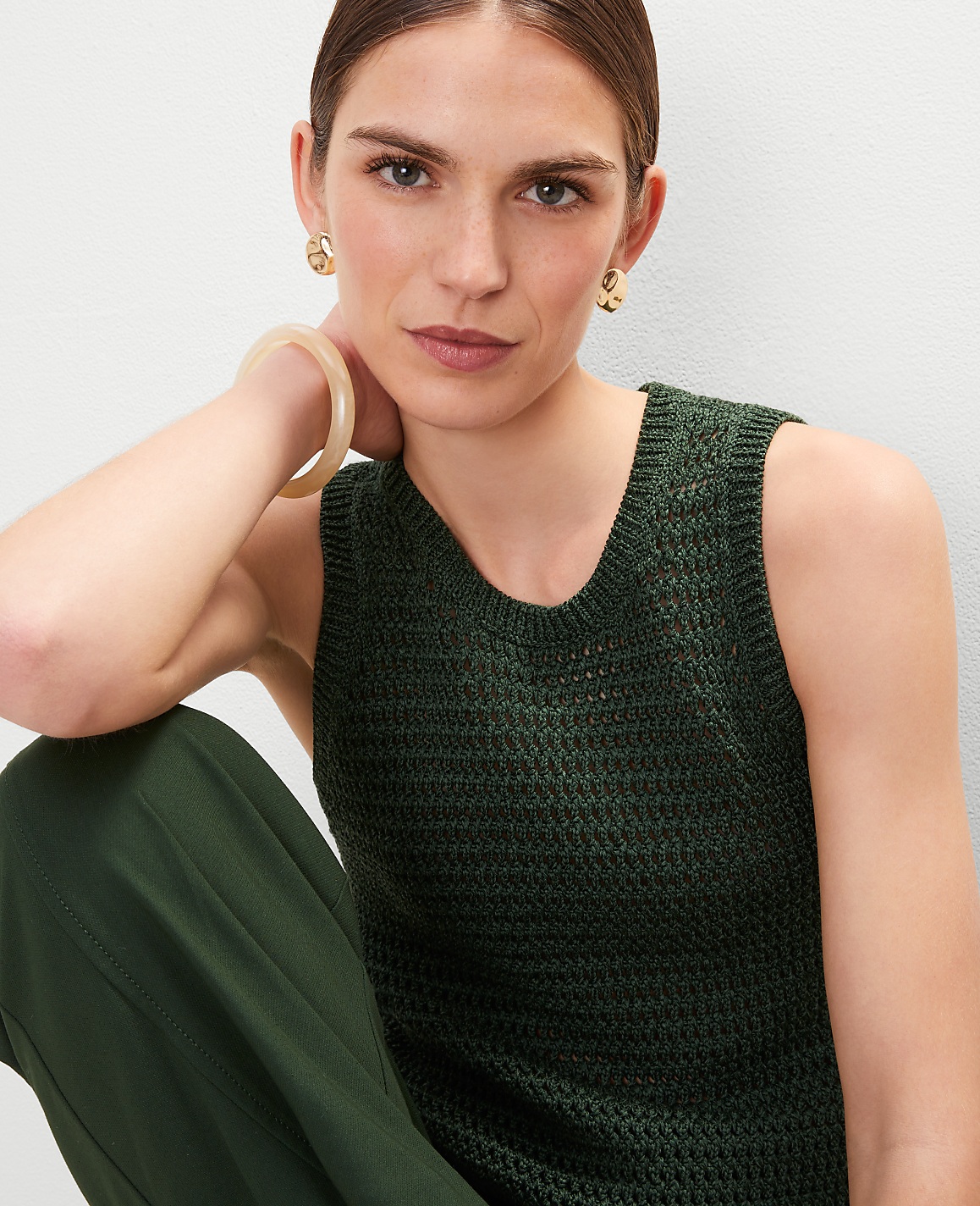 Open Stitch Sweater Shell