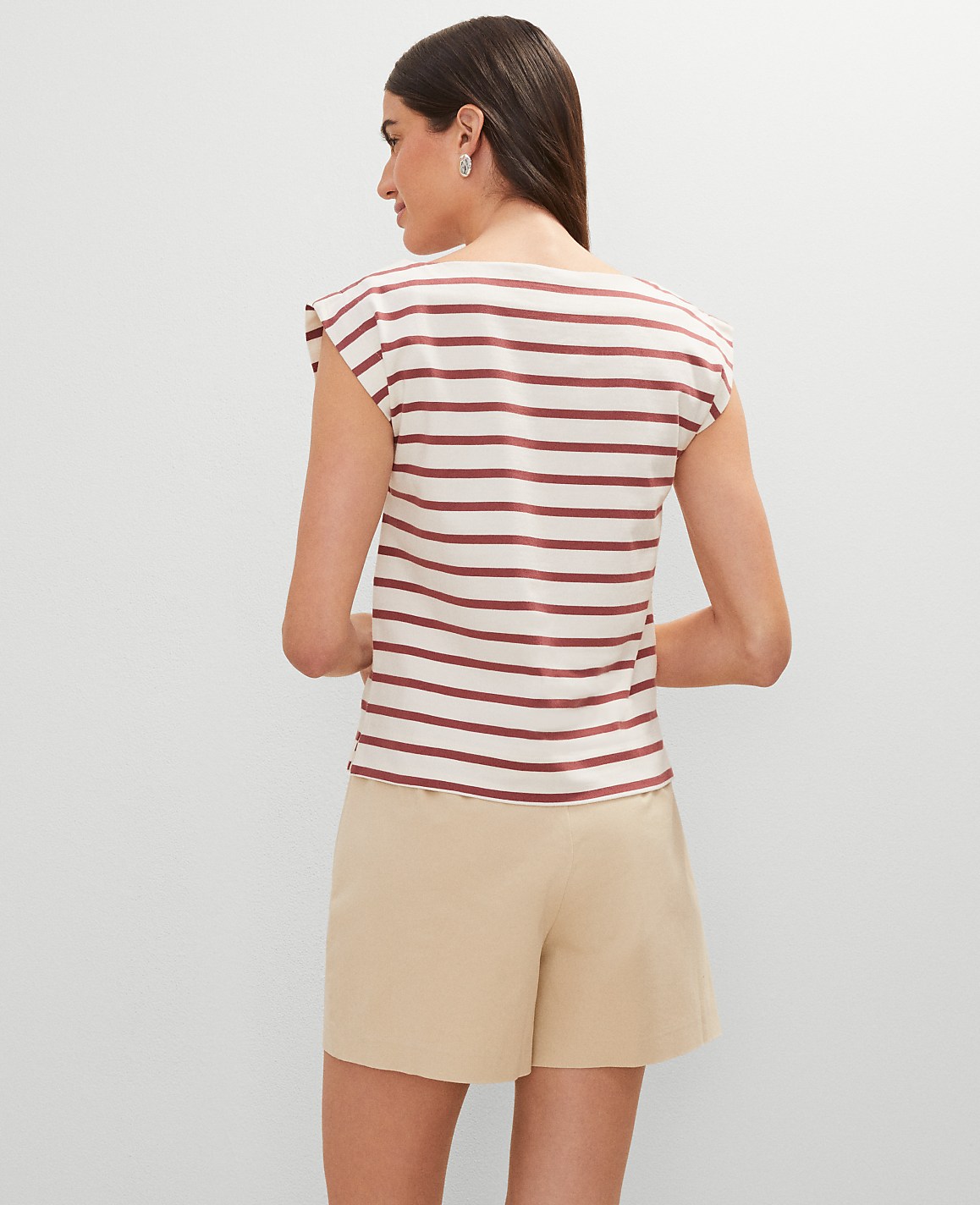 Weekend Collection Striped Boatneck Top