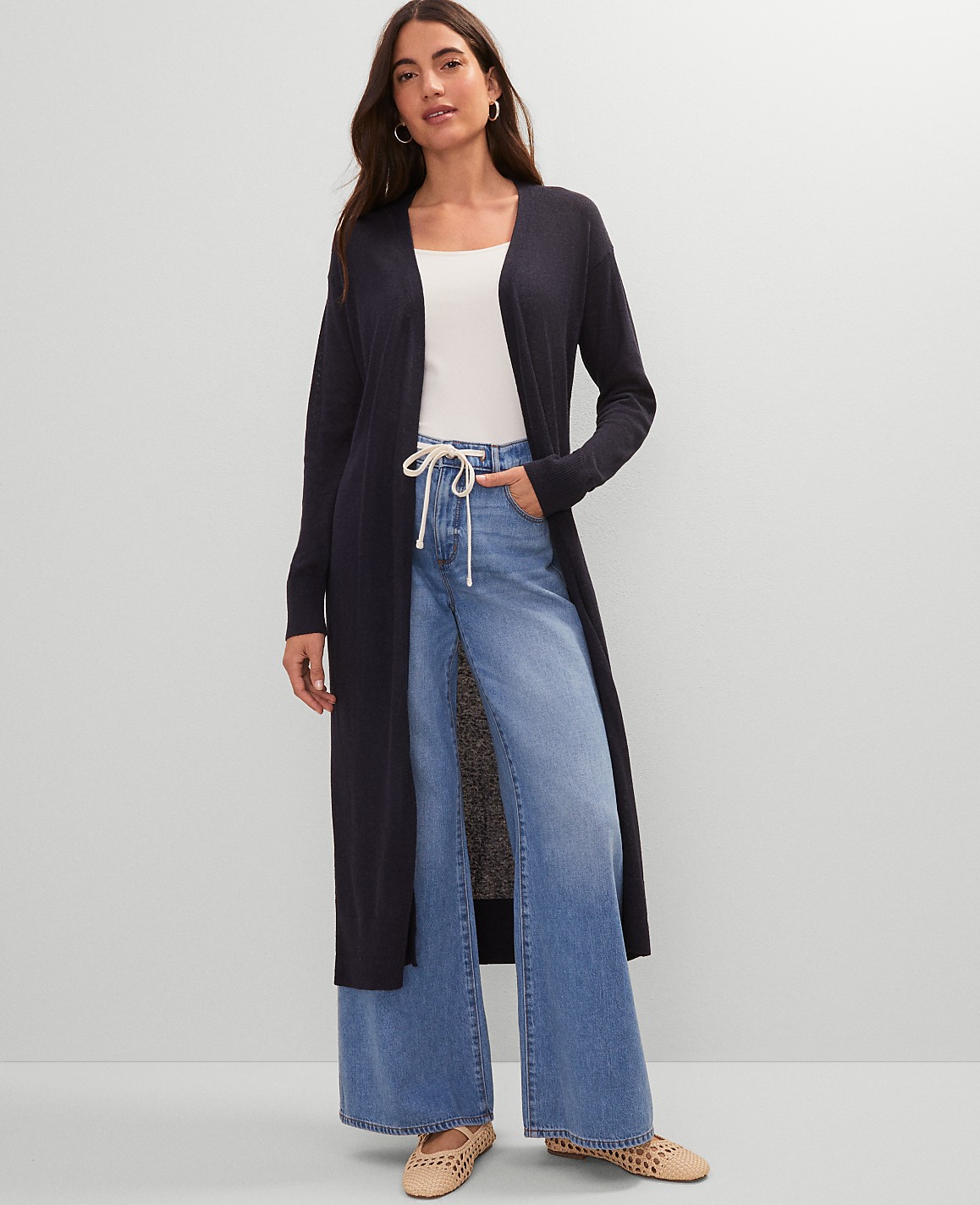 Weekend Collection Linen Blend Duster Sweater