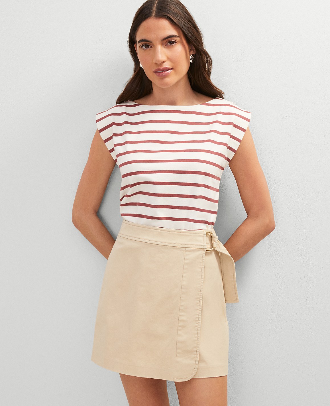Weekend Collection Striped Boatneck Top