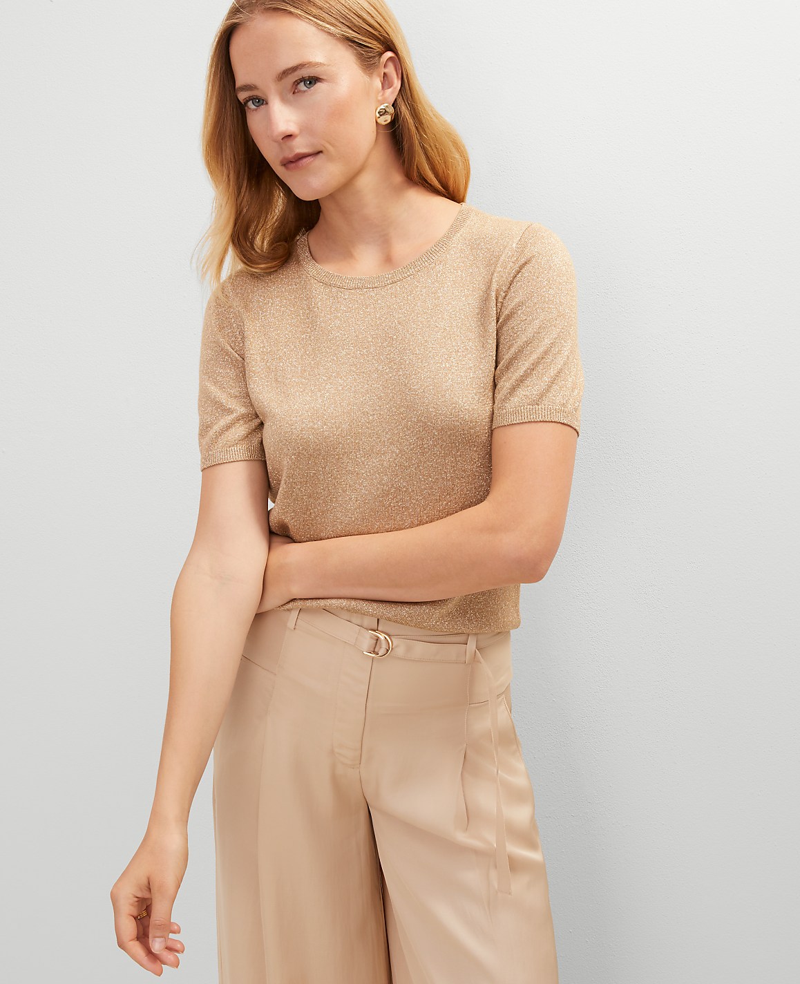 Metallic Sweater Tee