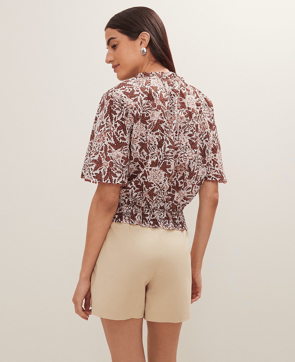 Weekend Floral Tie Neck Blouse