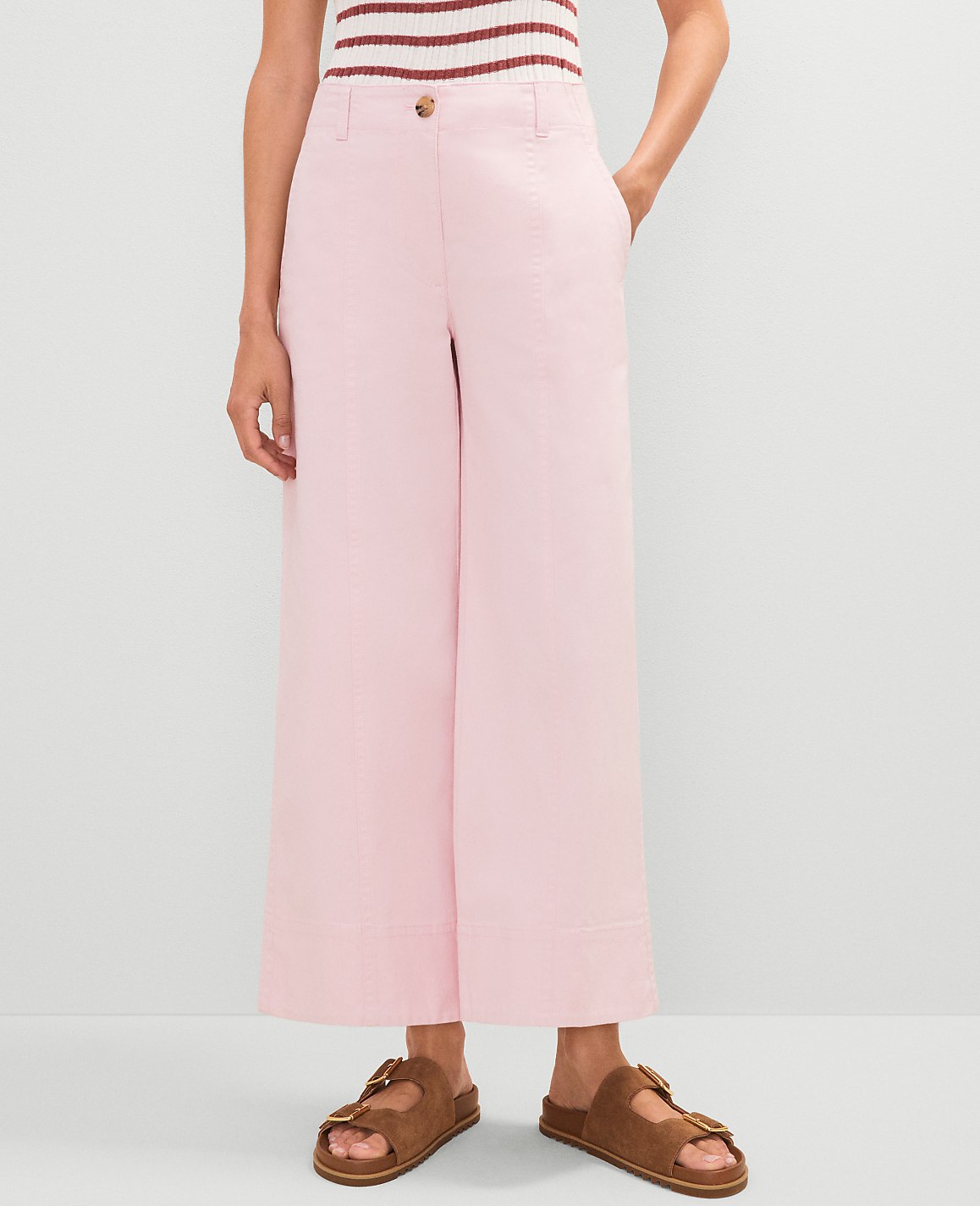 Petite Weekend Wide-Leg Ankle Pant