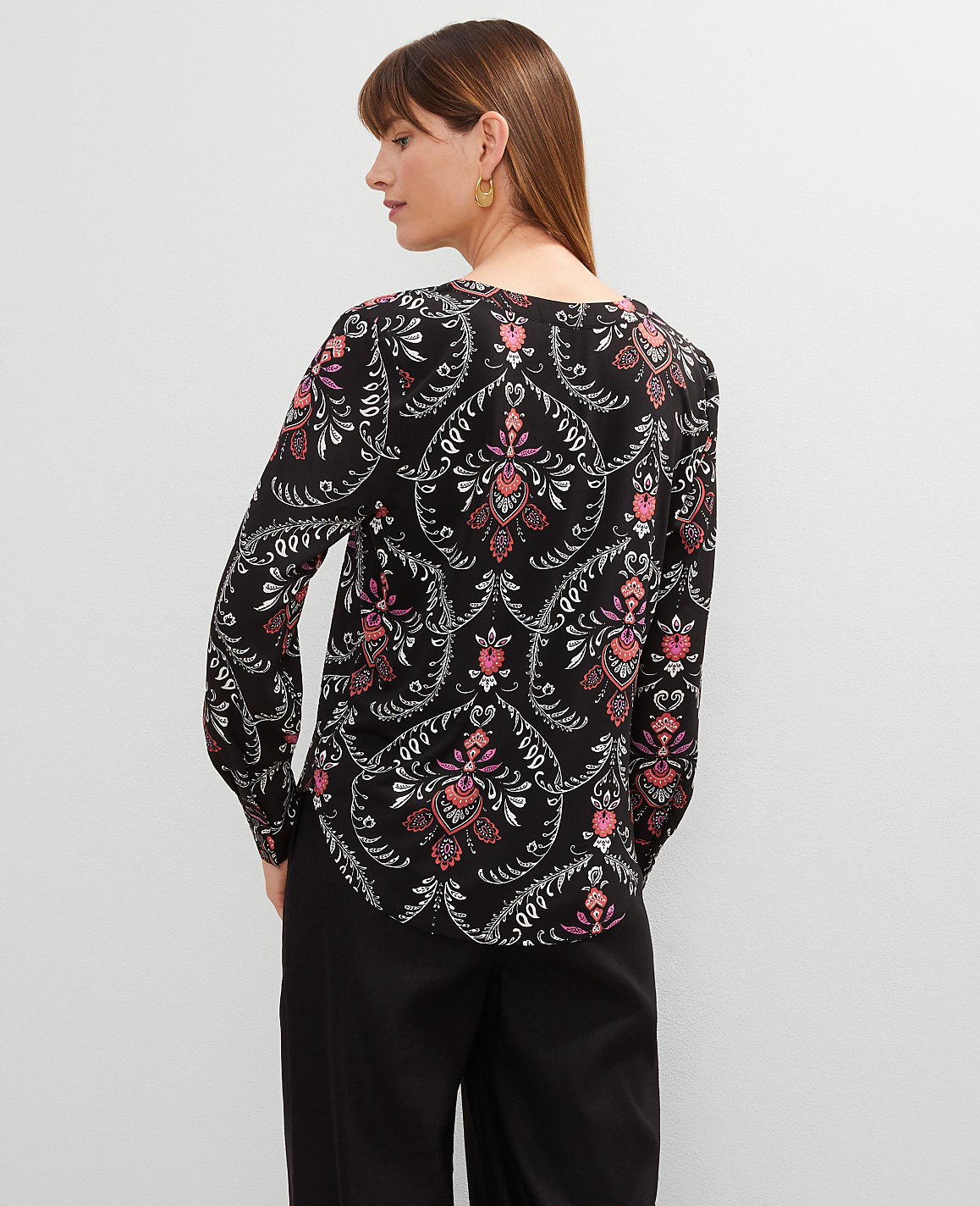 Petite Floral Mixed Media Top