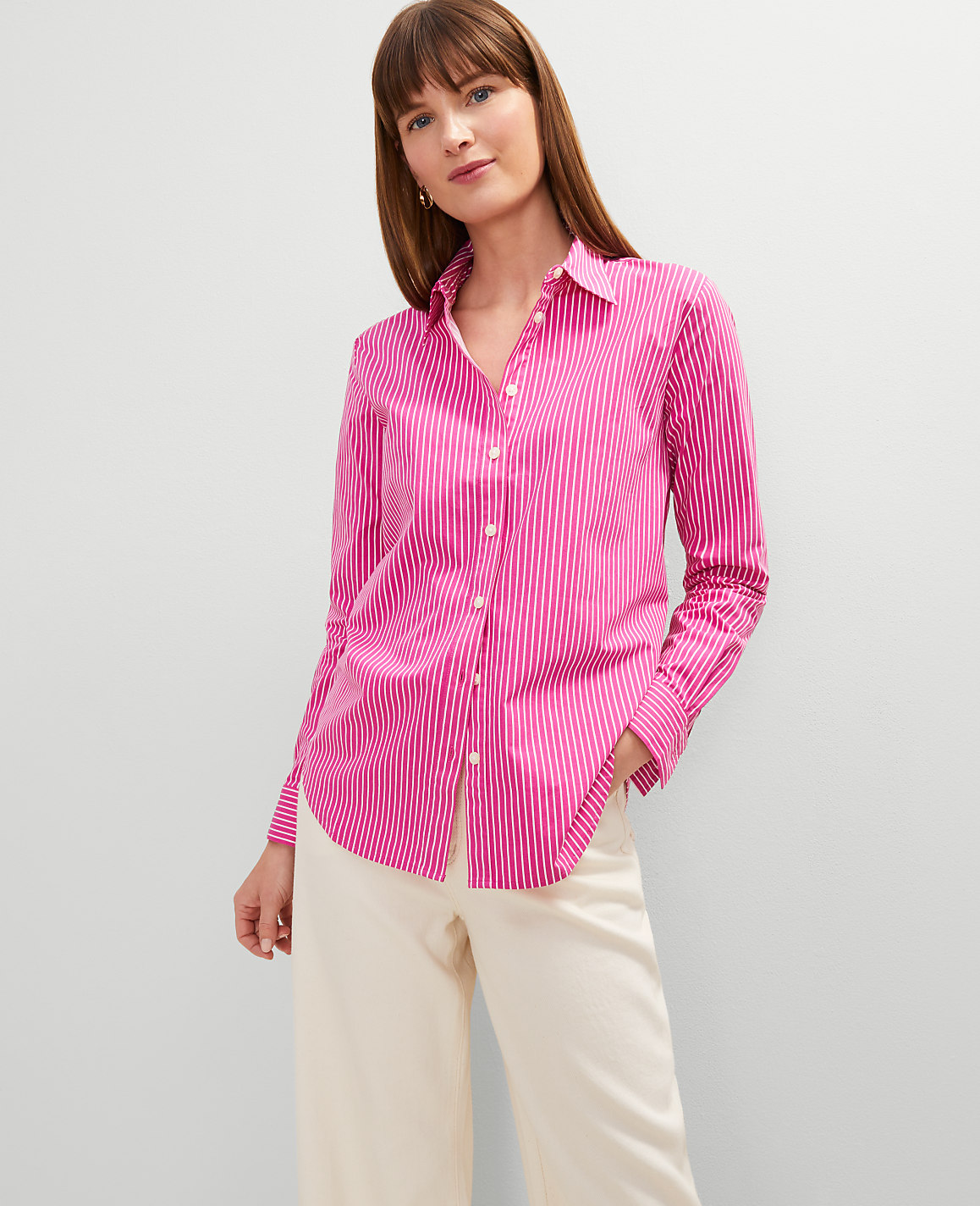 Petite Striped Relaxed Perfect Shirt