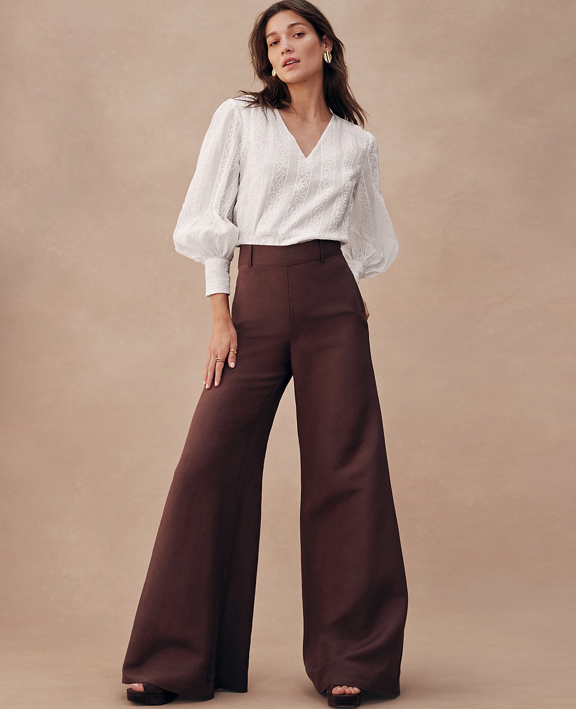 The Statement Palazzo Pant in Linen Blend