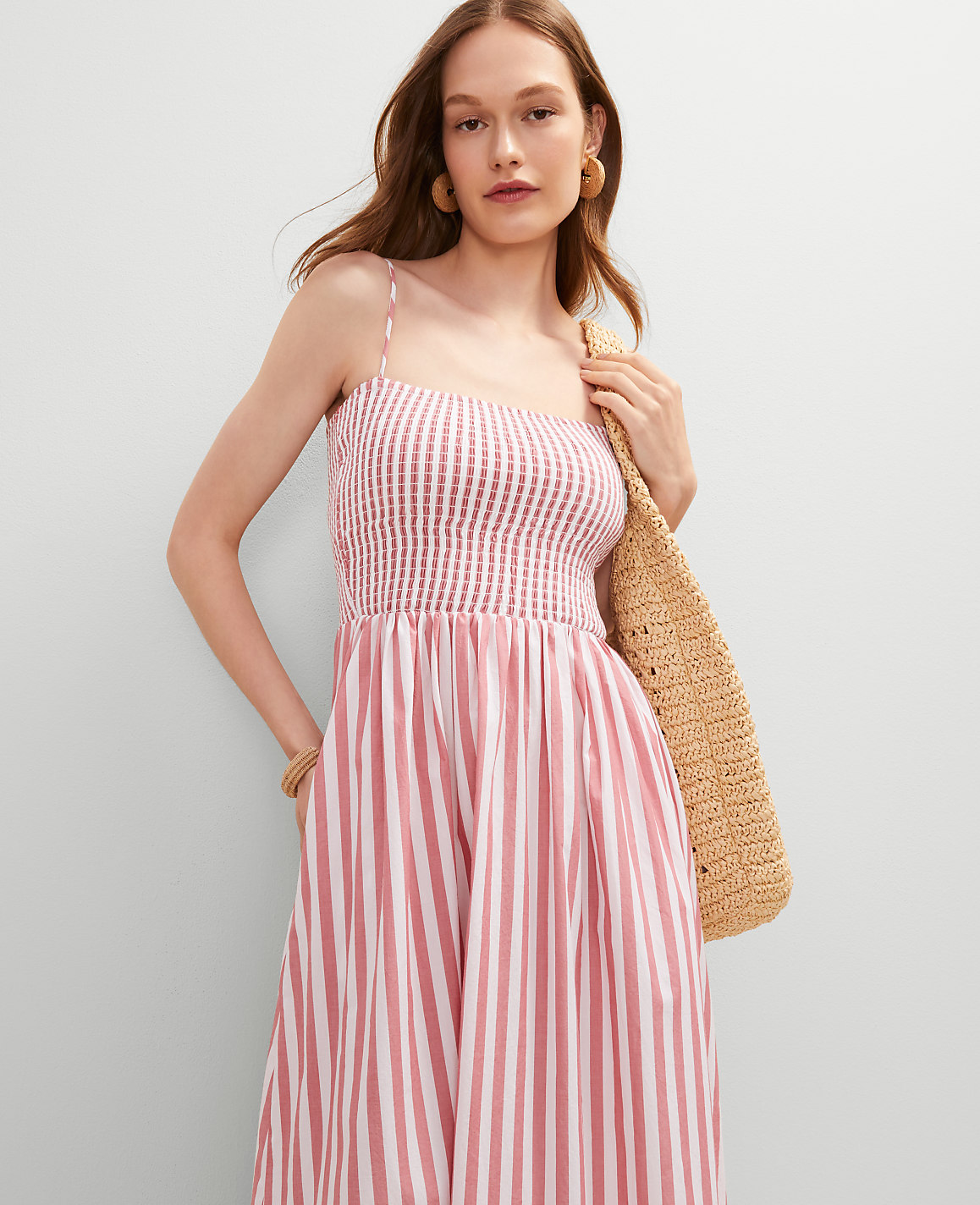 Striped Maxi Flare Dress