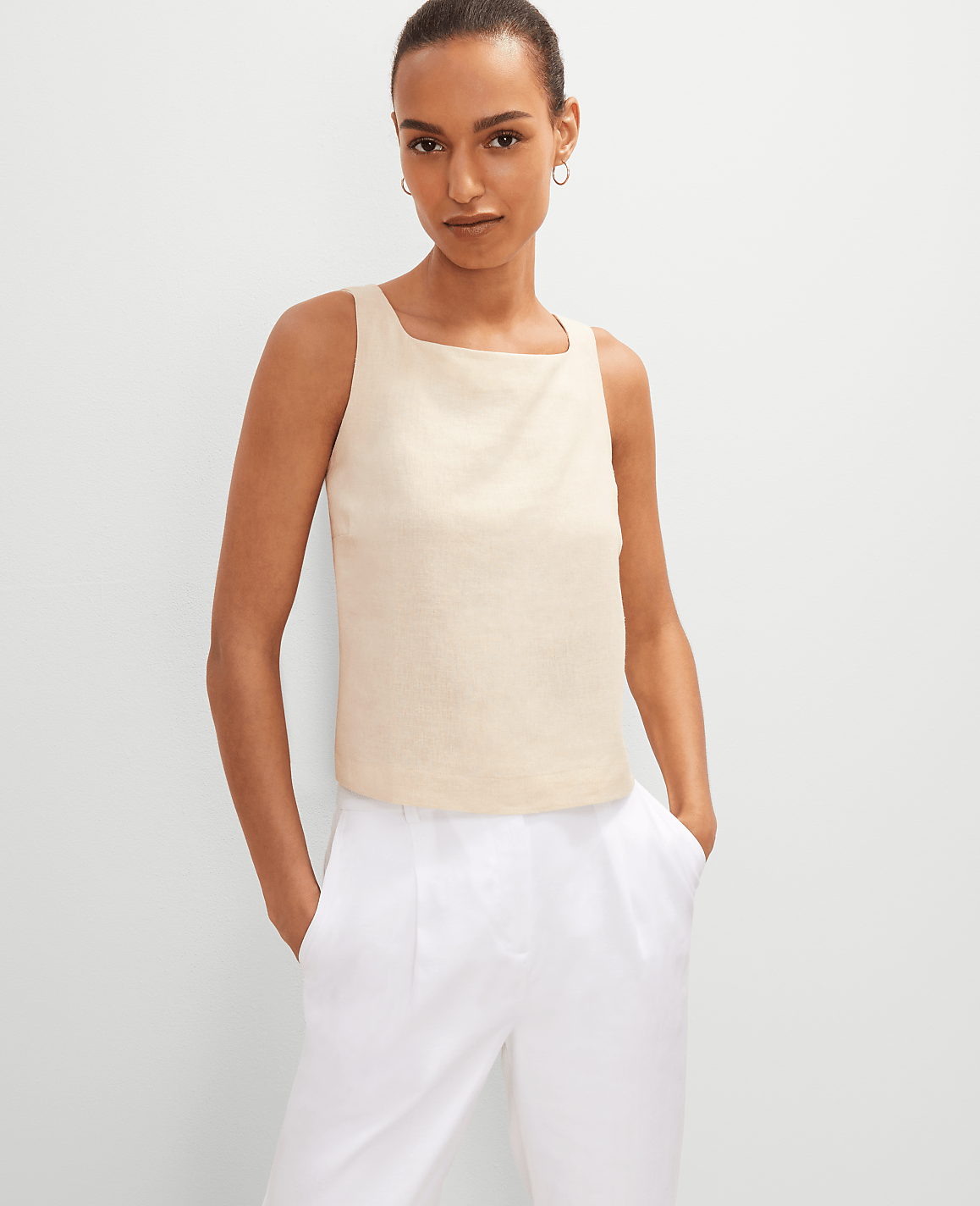 Linen Blend Tank Top