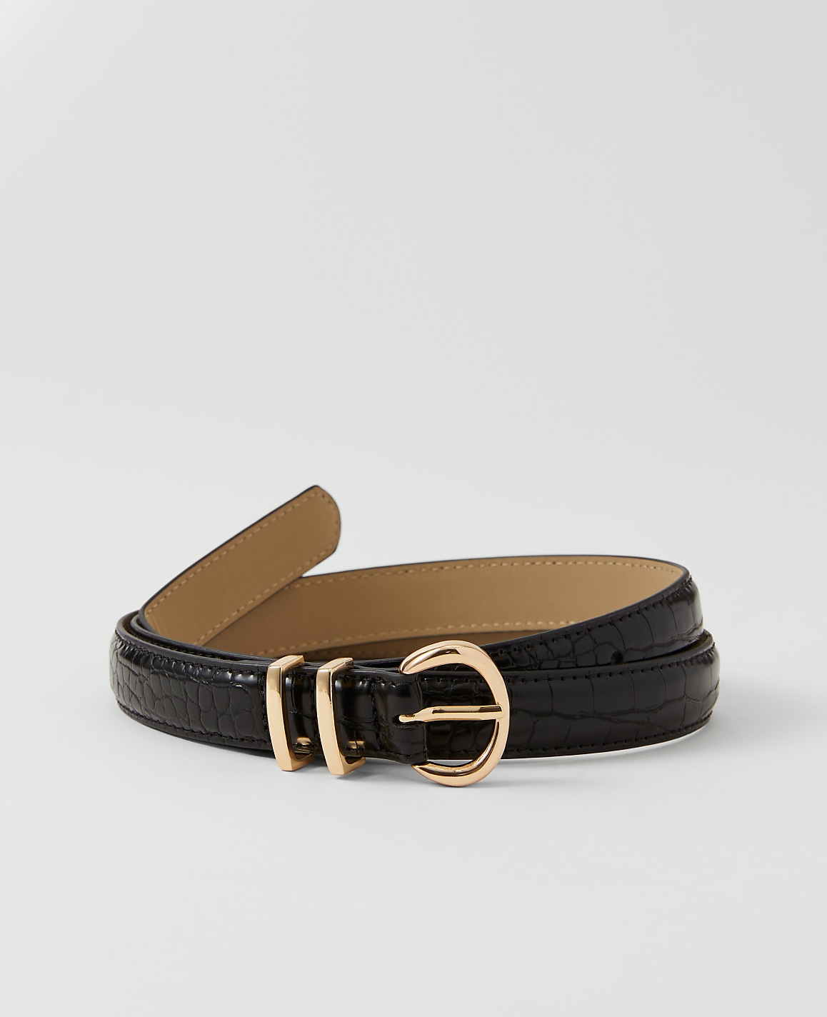 Skinny Croco Belt