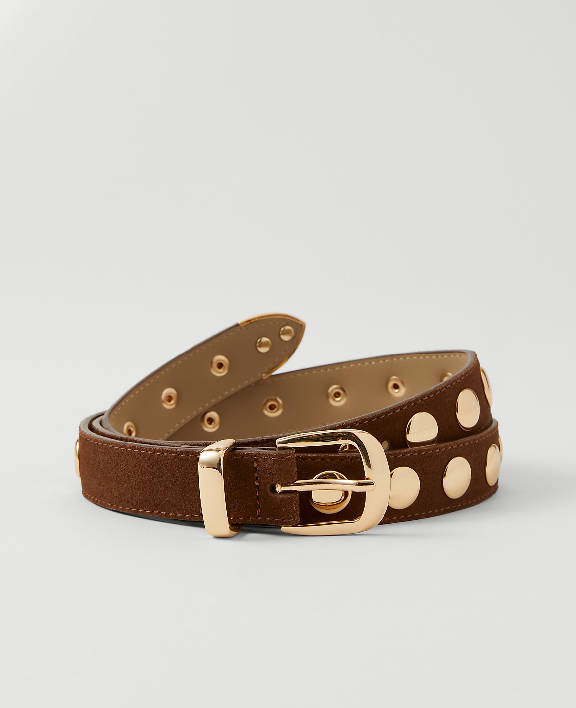 Suede Studded Belt