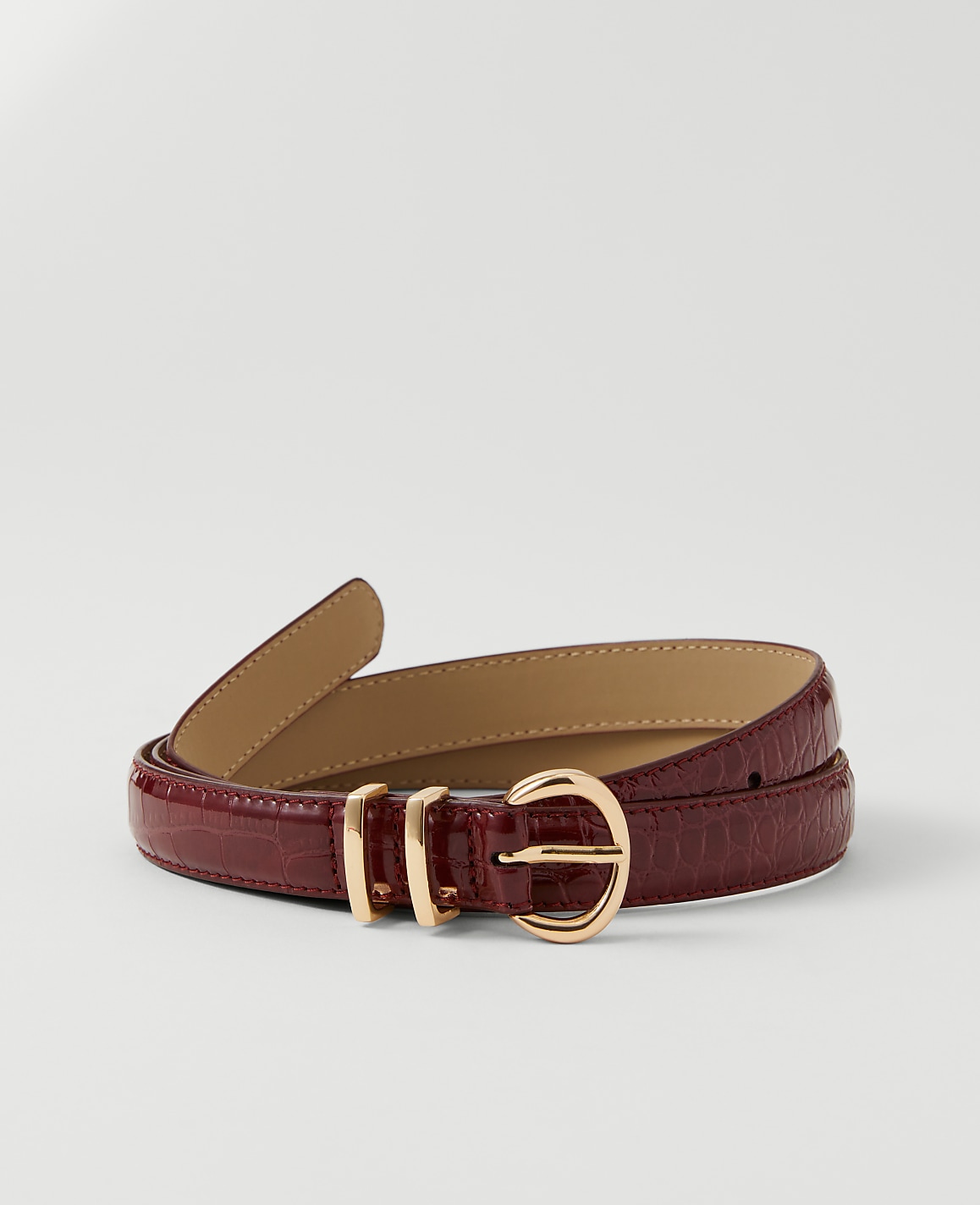 Skinny Croco Belt