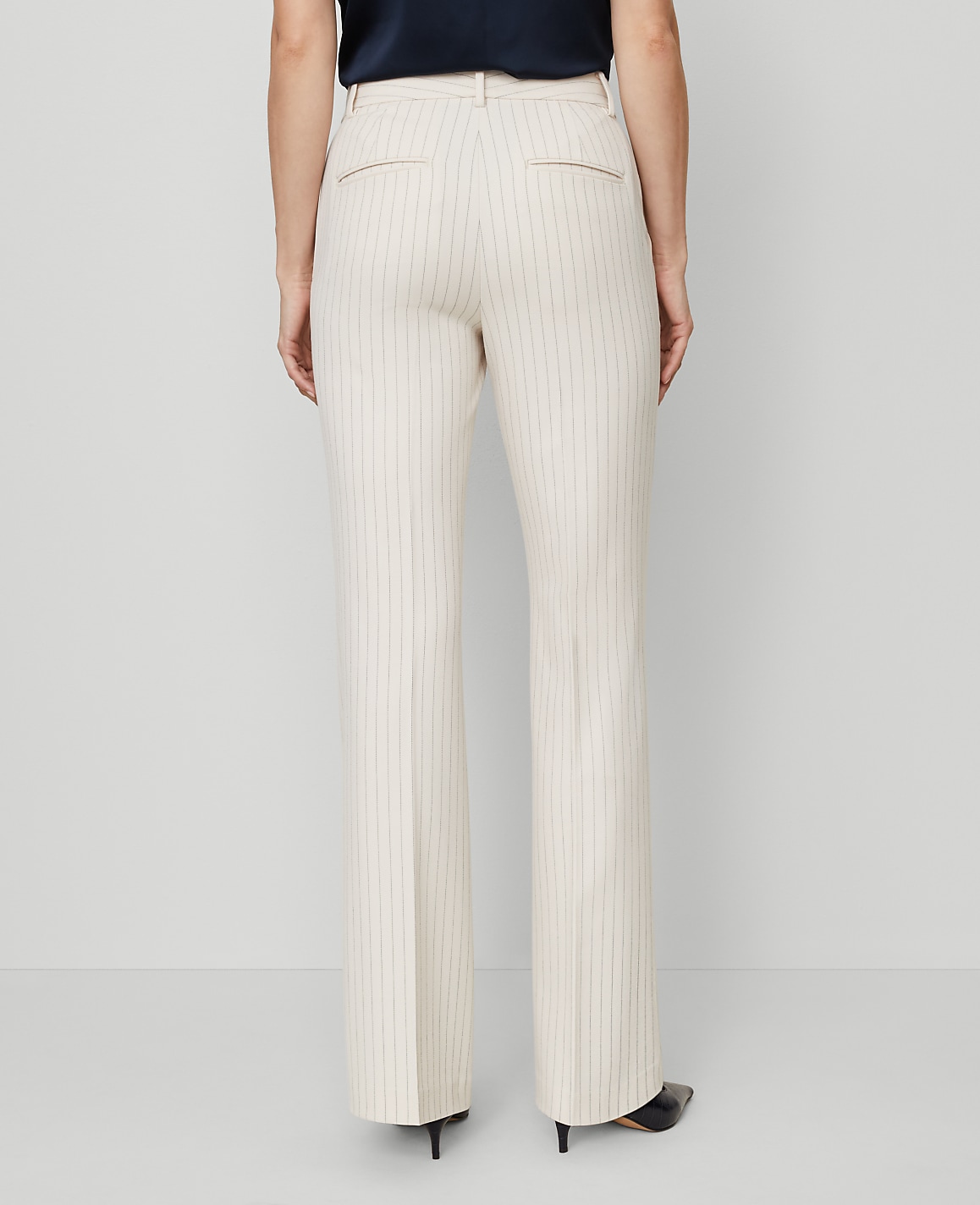 The Flare Trouser in Pinstripe