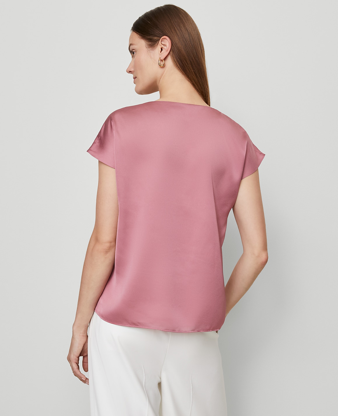 Satin Cowl Neck Top