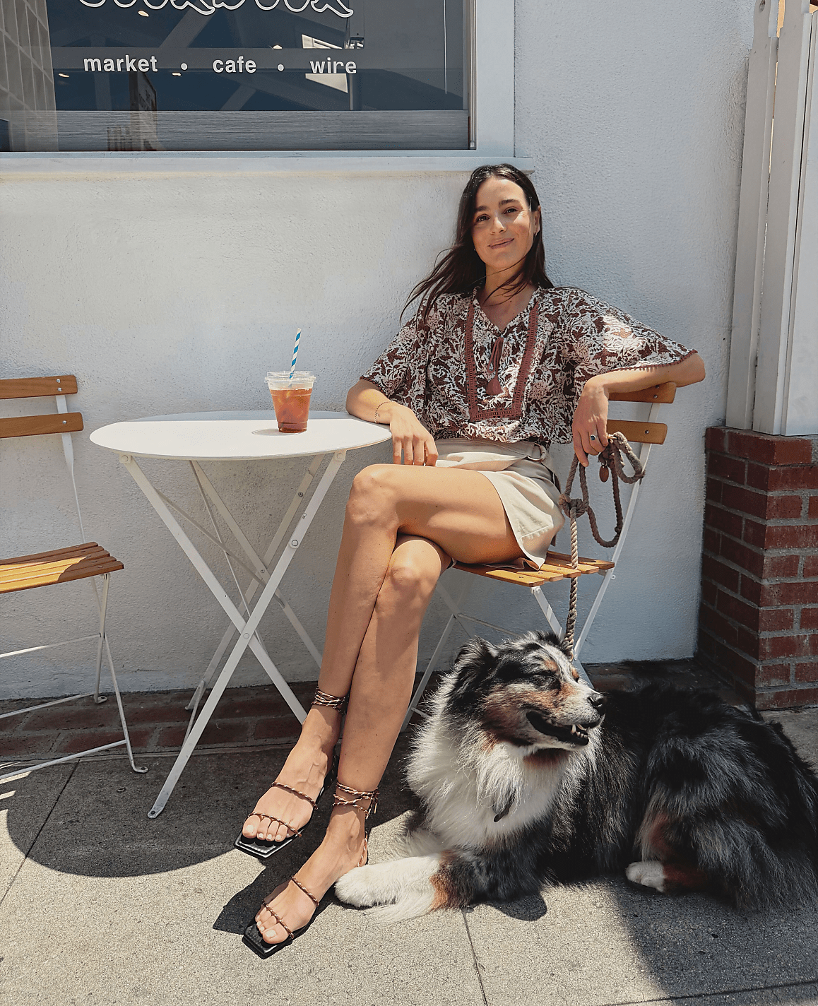Weekend Floral Tie Neck Blouse