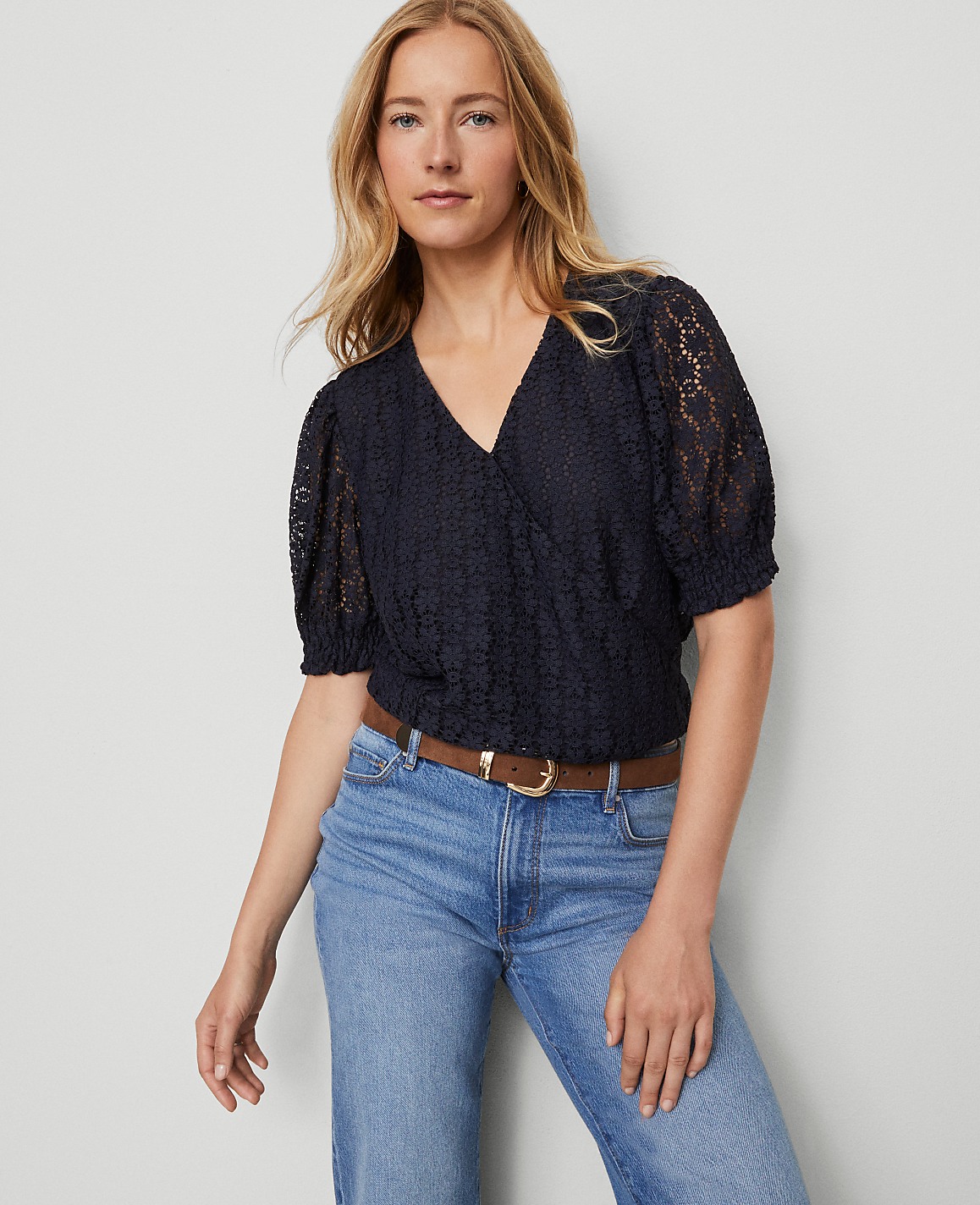 Weekend Lace Wrap Blouse
