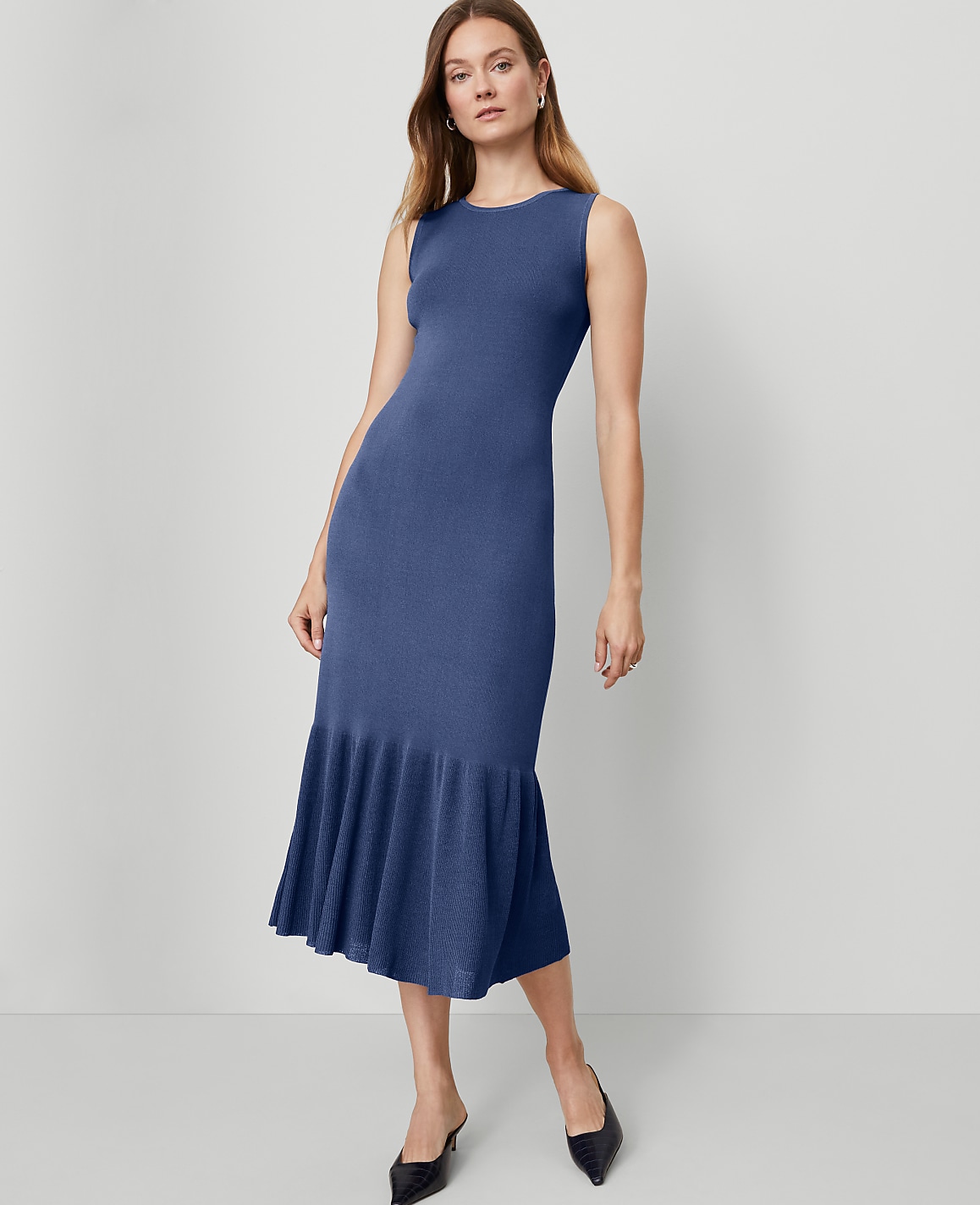 Ruffle Hem Sweater Dress