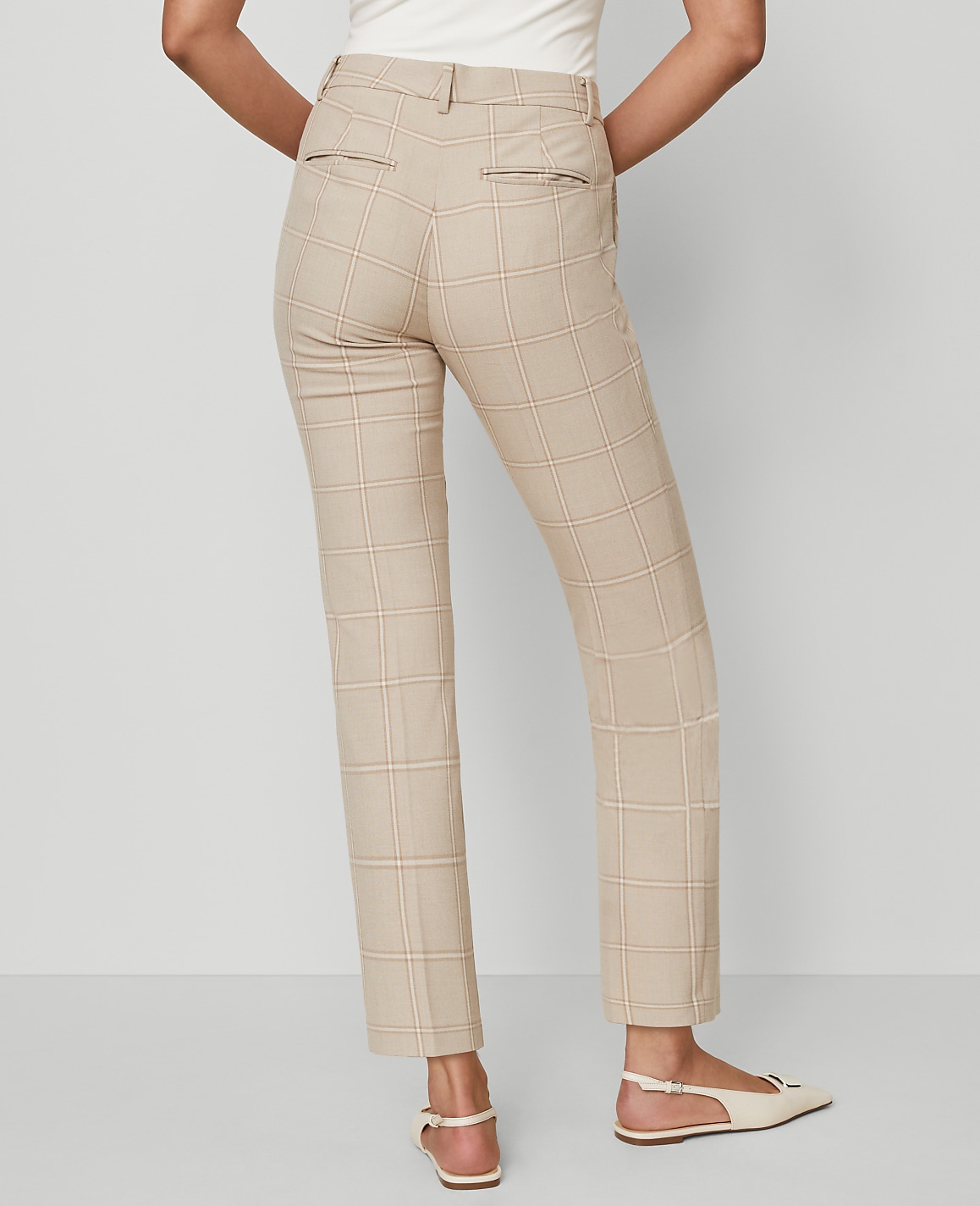 The Petite Eva Ankle Pant in Plaid