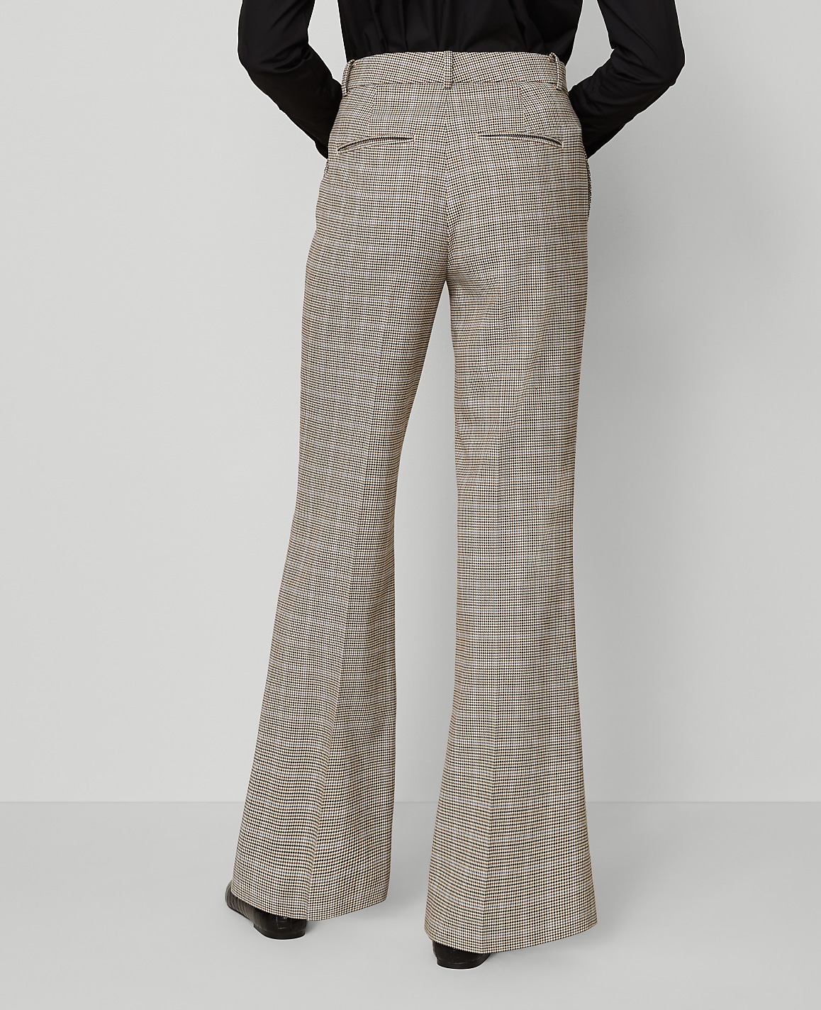 The Petite Flare Trouser in Plaid