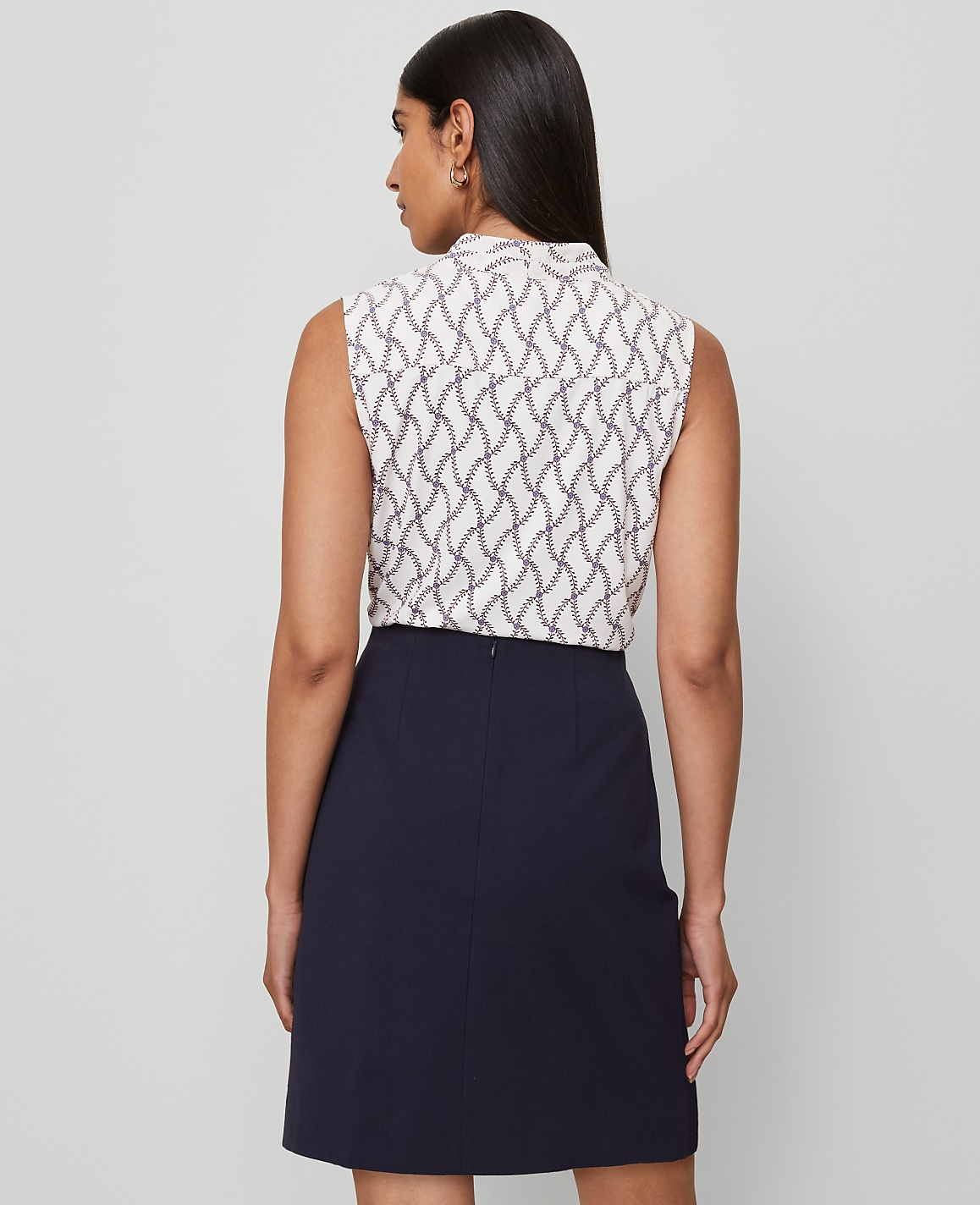 Petite Ponte Button Wrap Skirt