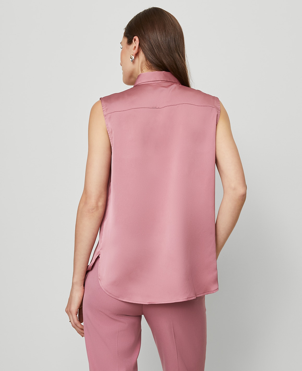Shirred Yoke Sleeveless Shirt