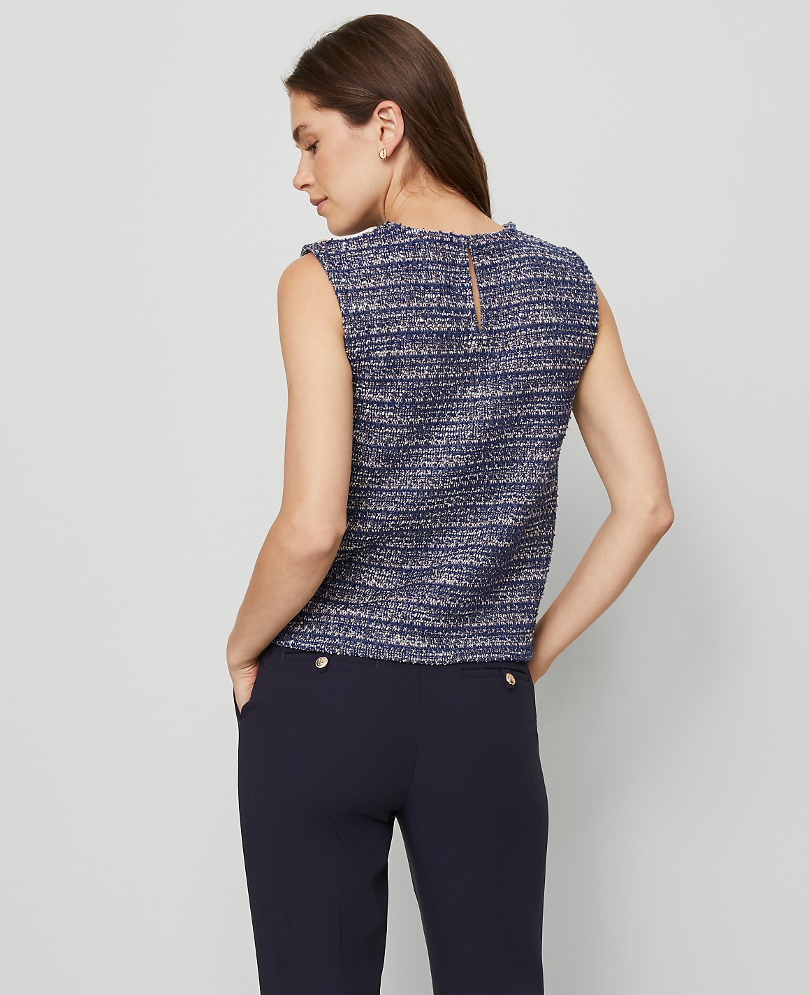 Tweed Patch Pocket Top
