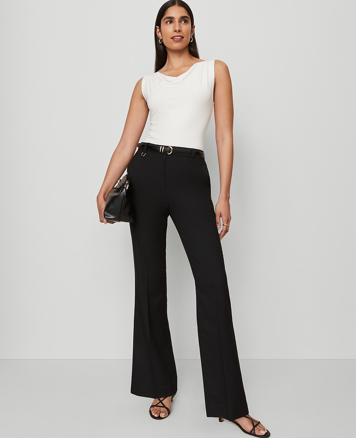The Petite Slim Flare Trouser in Bi-Stretch