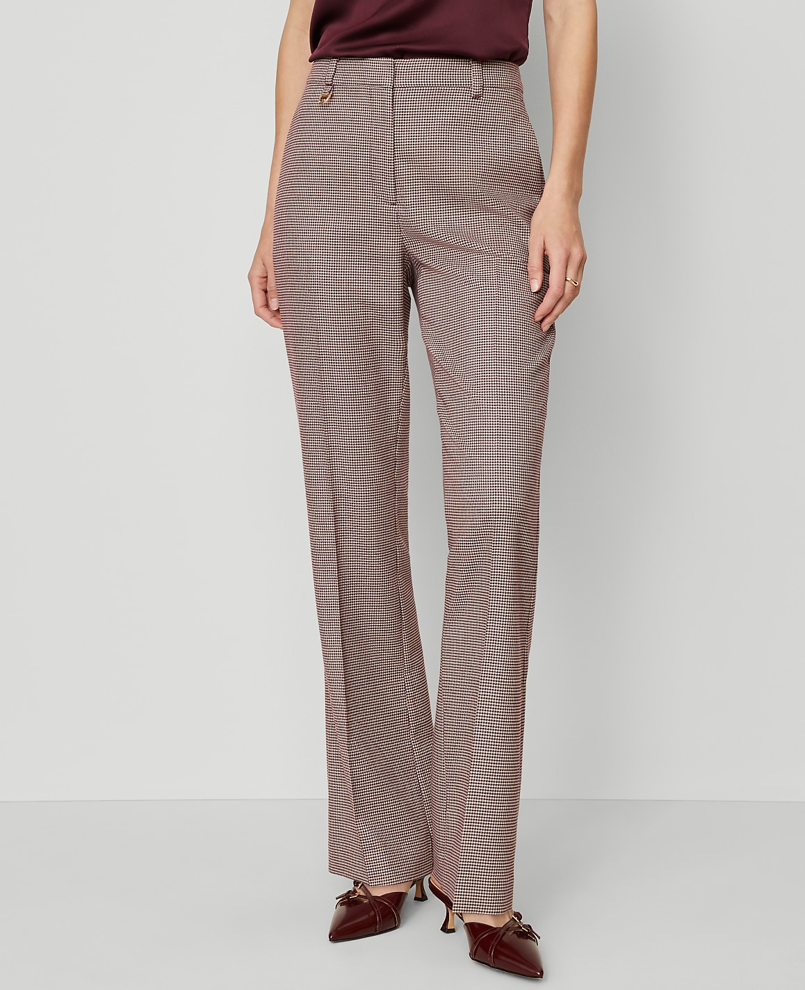 The Slim Flare Trouser in Houndstooth